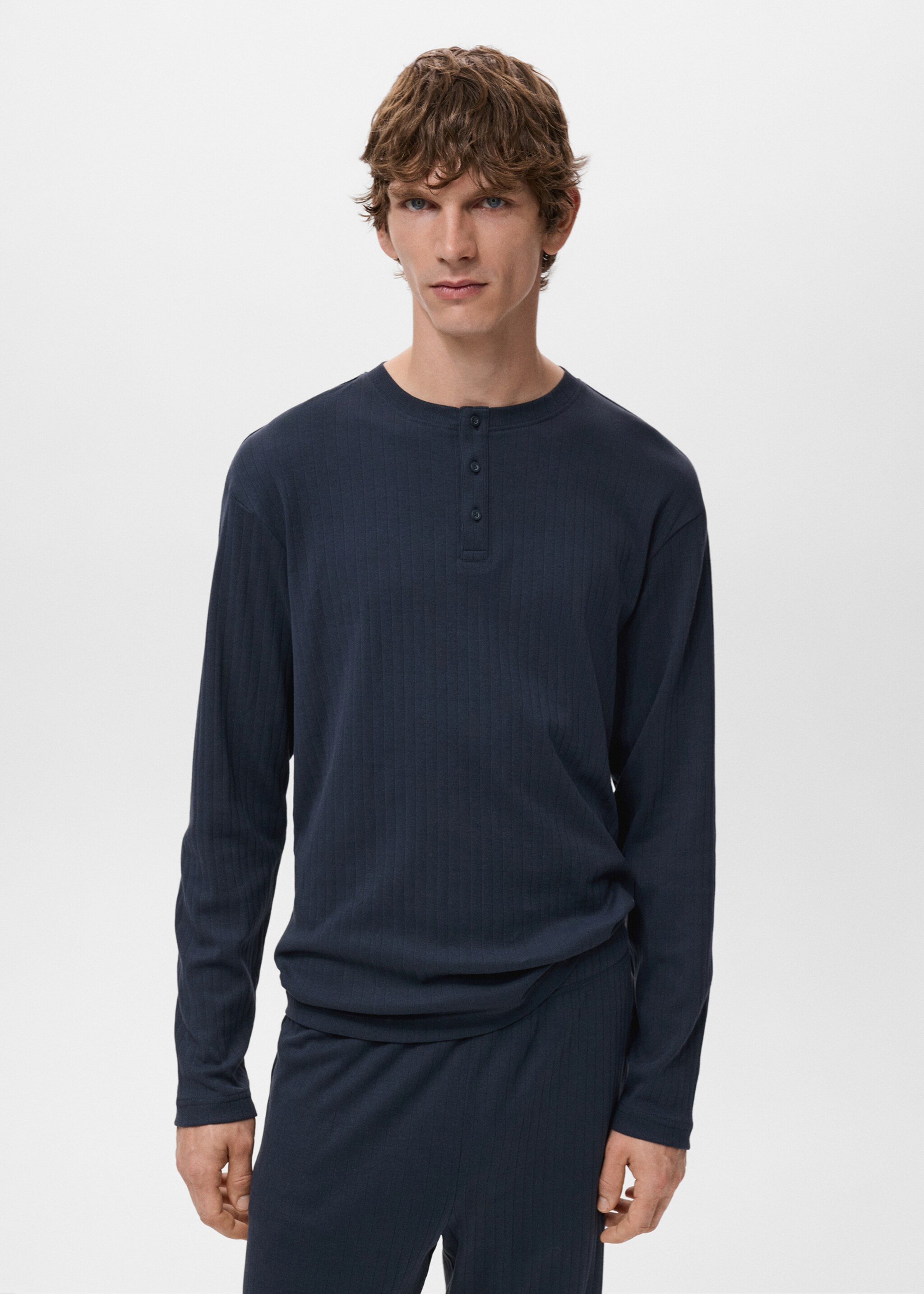 100% cotton pyjama pack - Medium plane, Navy. Ref: 17055974-00.
