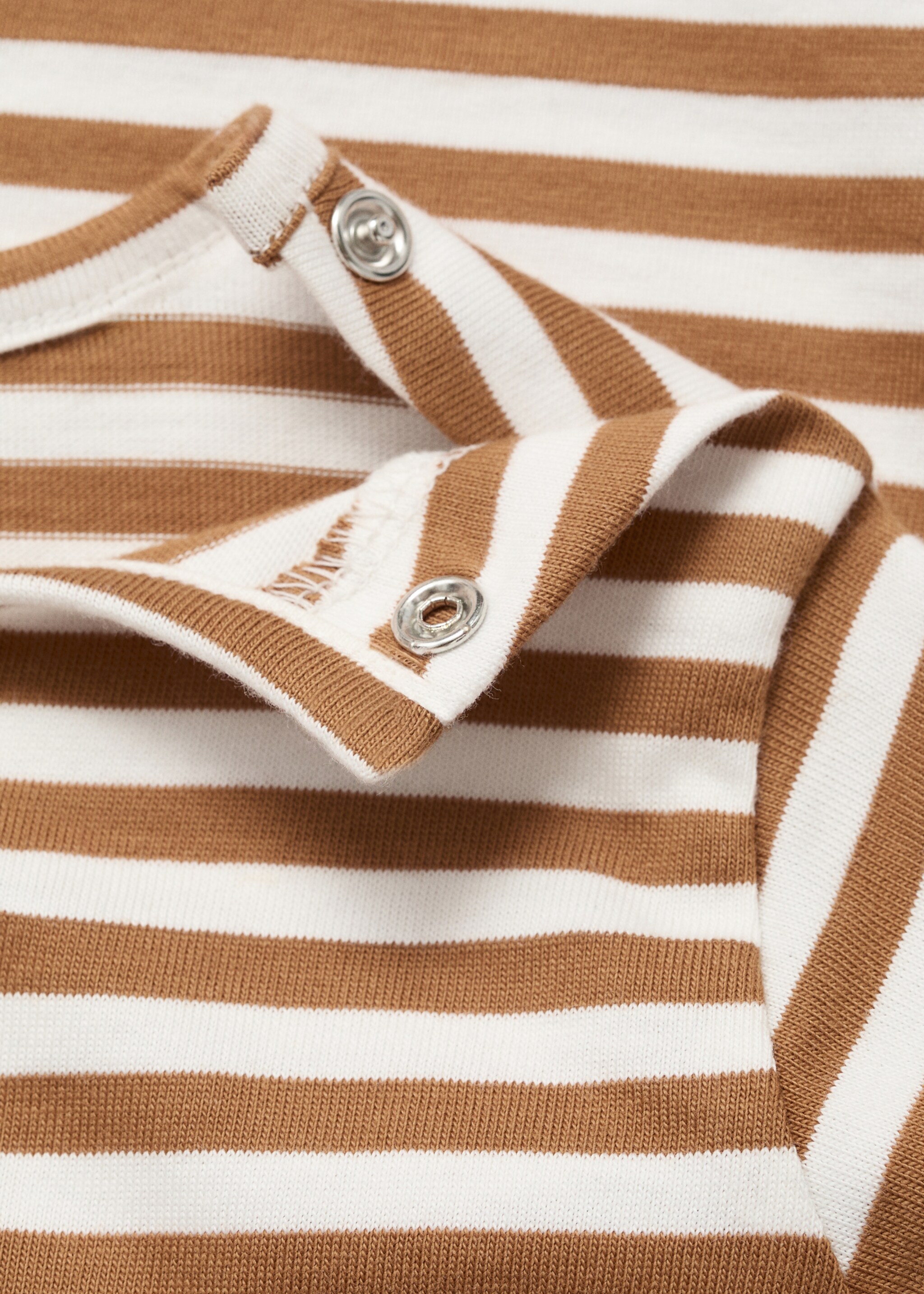 Striped cotton T-shirt - Details of the article 8, Mustard. Ref: 17055978-00.