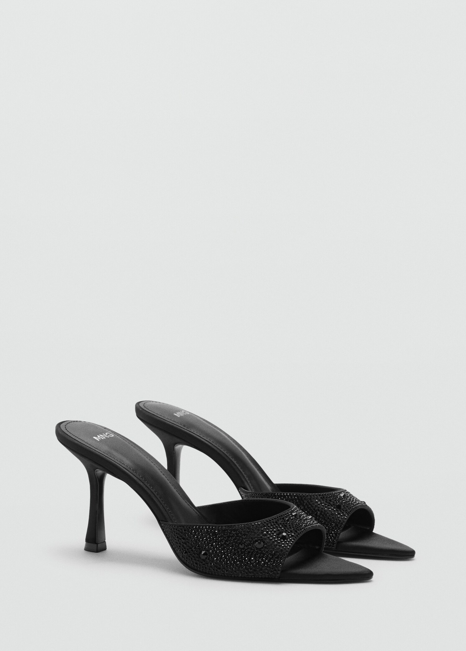 Glitter high-heeled sandals - Medium plane