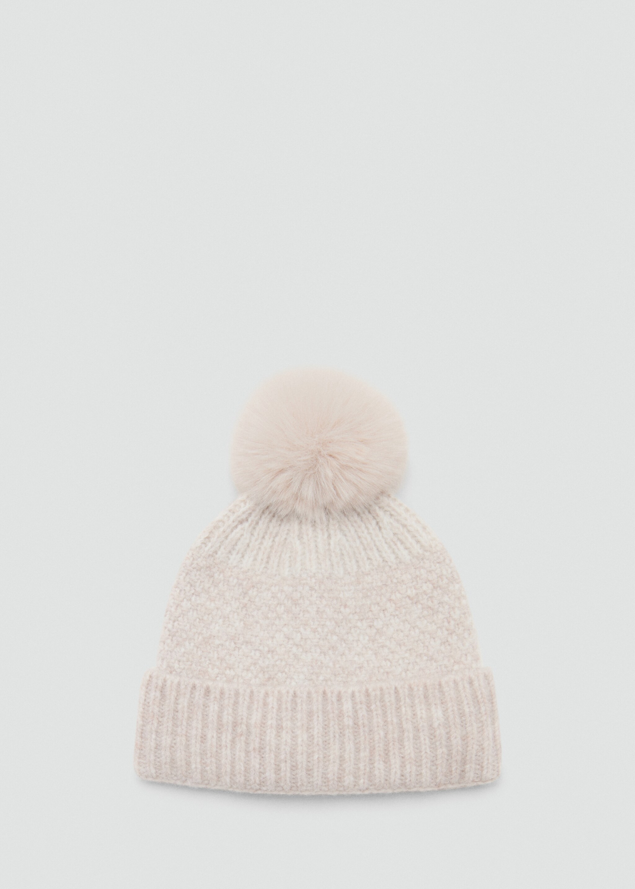 Knitted bobble hat - Article without model, Sand. Ref: 17055983-00.