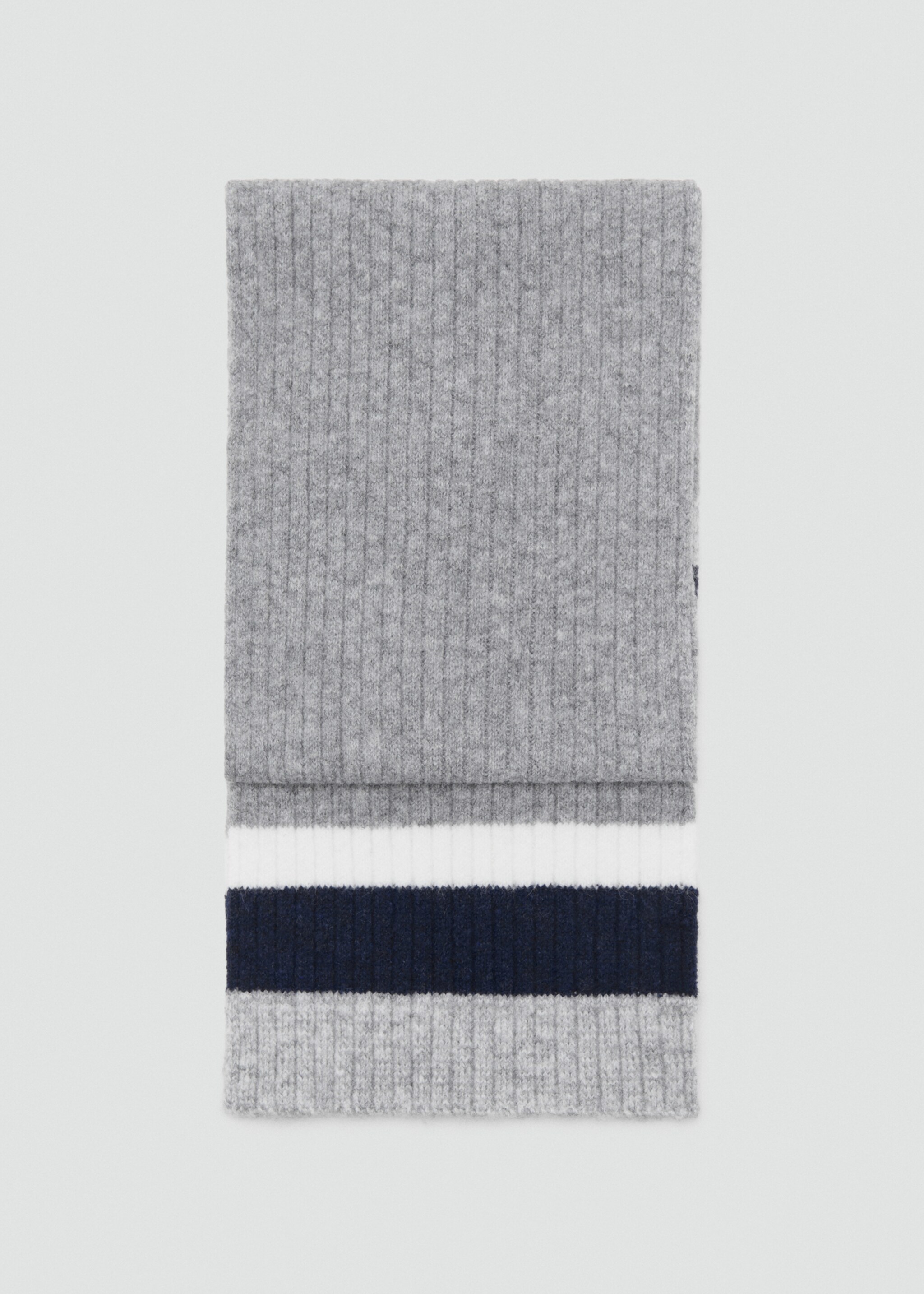 Scarf stripess - Article without model, Grey. Ref: 17055984-00.