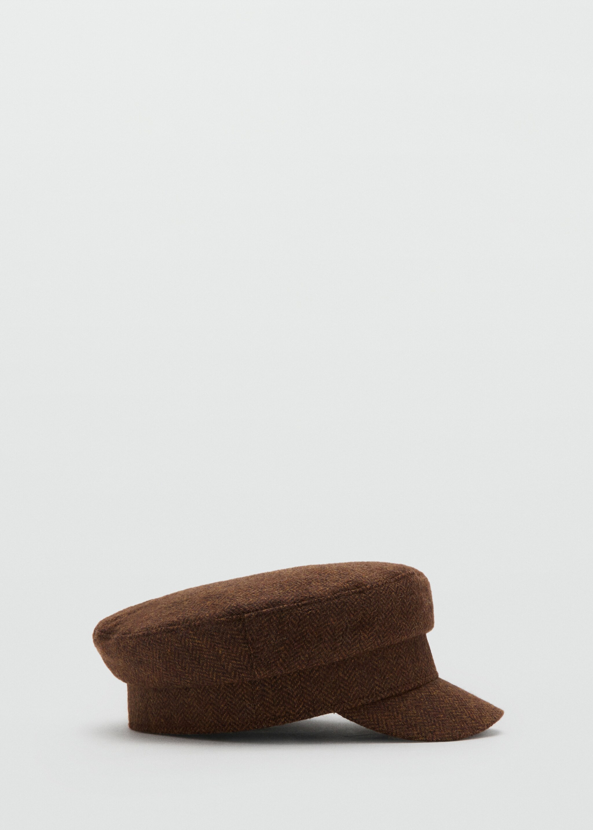 Wool baker cap - Article without model, Brown. Ref: 17055992-00.