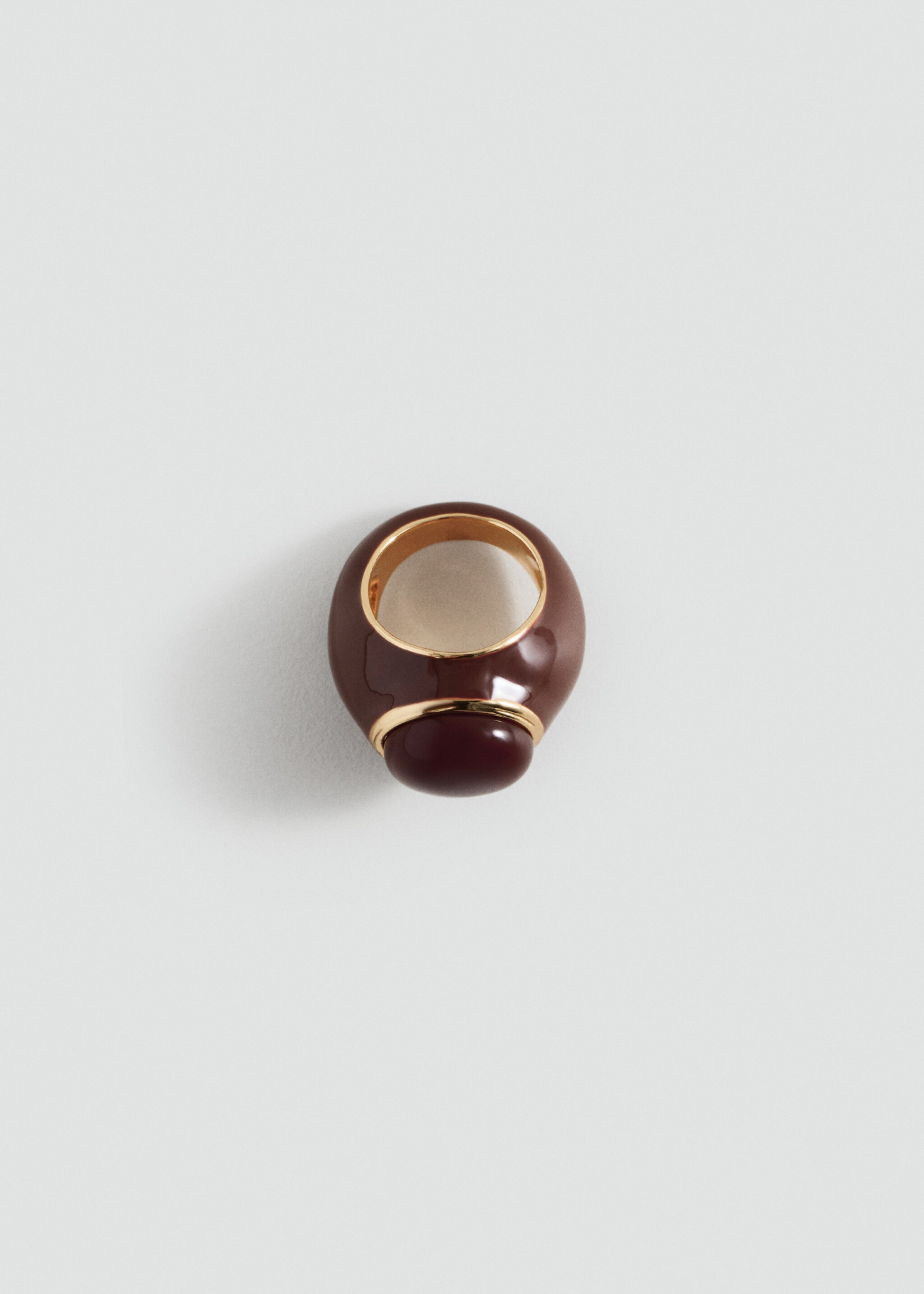 Semiprecious stone ring - Article without model, Brown. Ref: 17055998-00.