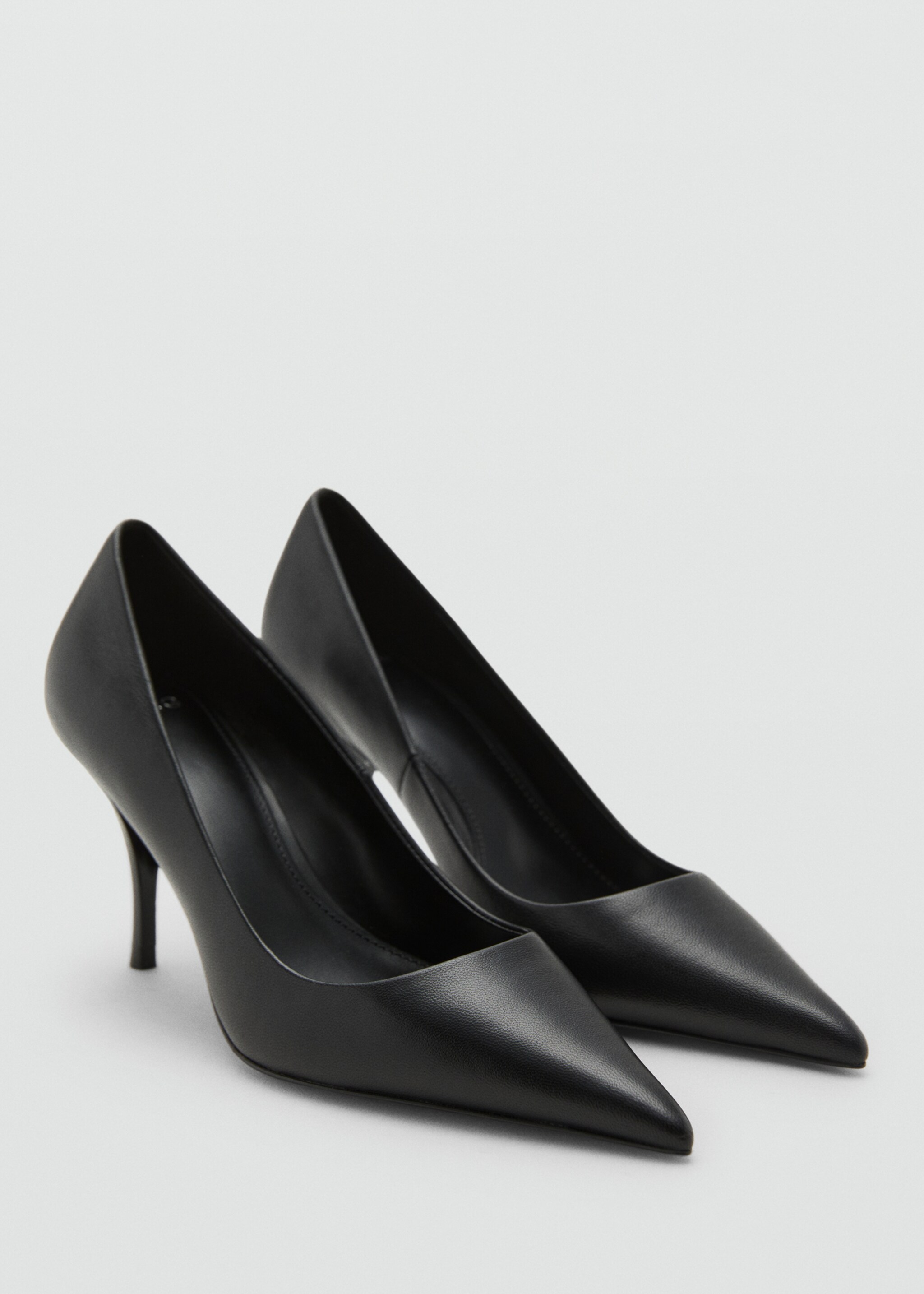Chaussures à talon cuir - Plan moyen, Noir. Ref: 17055999-00.
