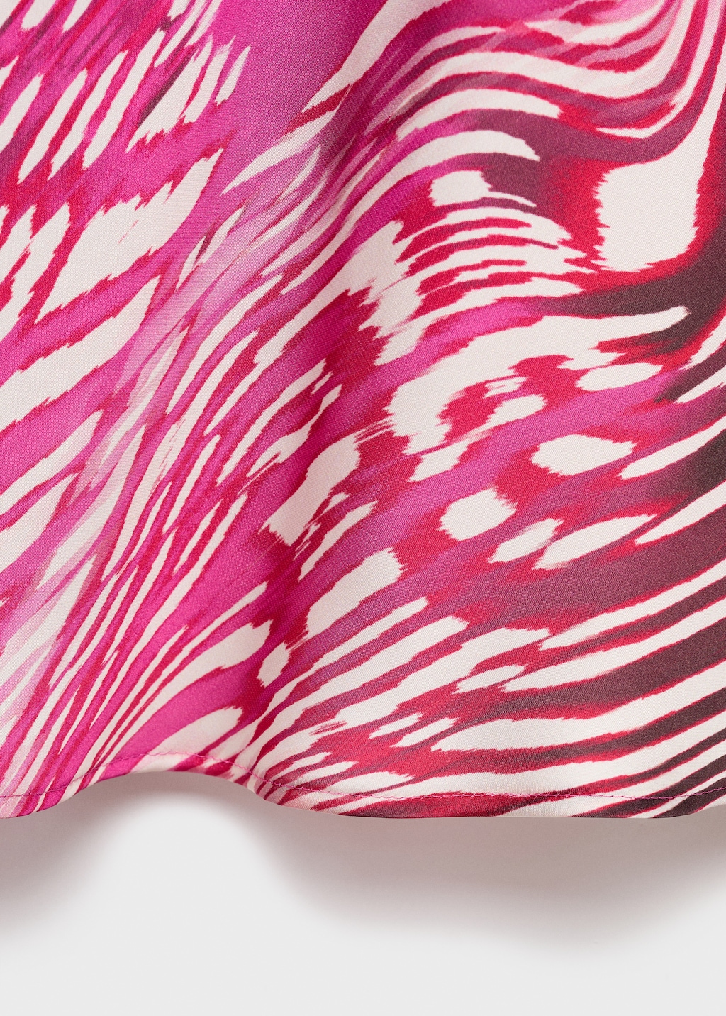 Satin blouse with draped neck