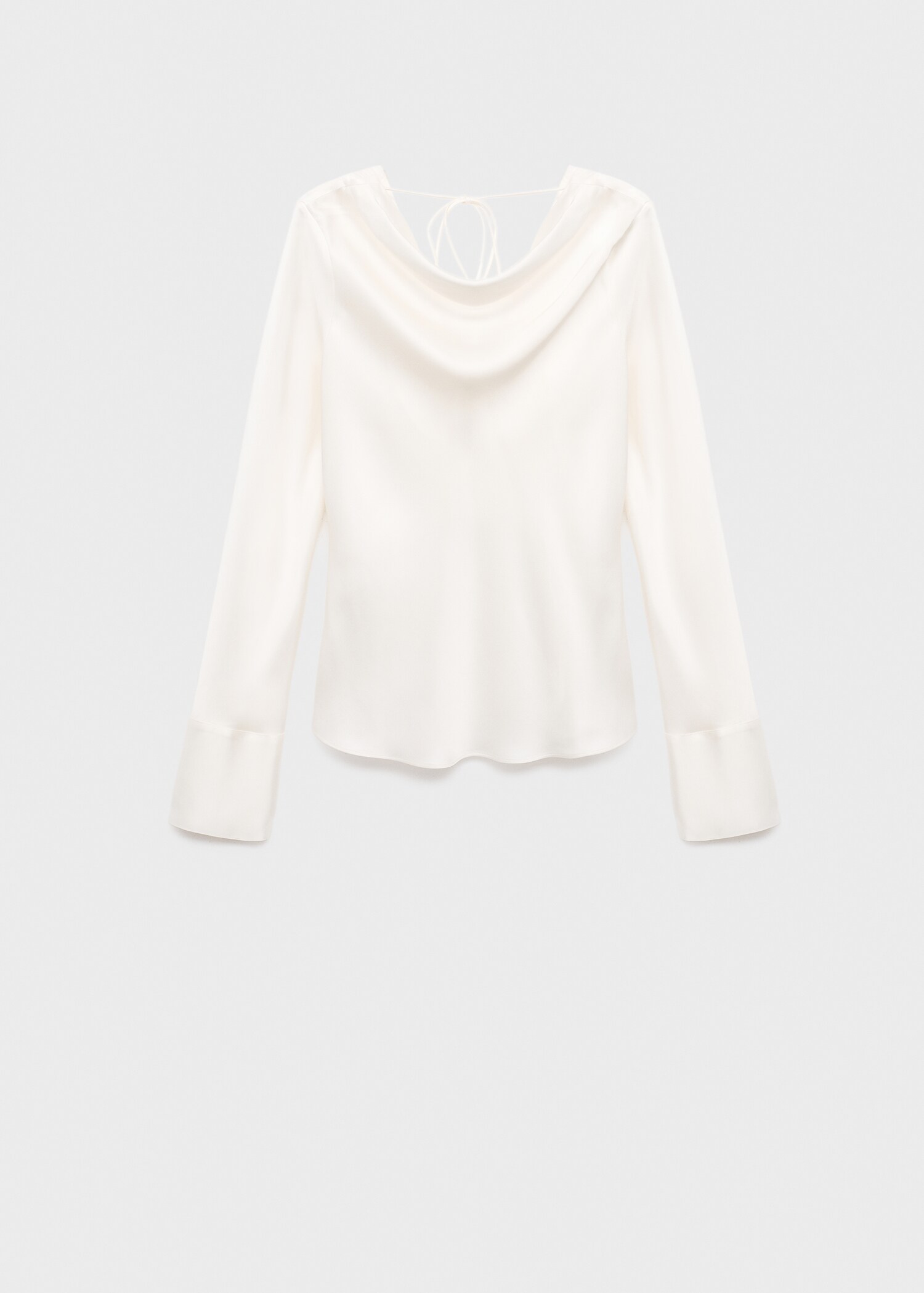 Satin blouse with bow on the back - Article without model