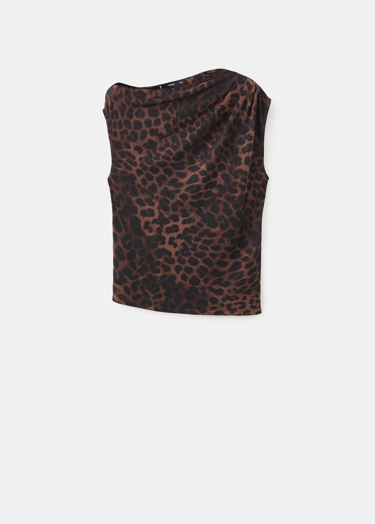 Top leopardo cuello asimétrico - Artículo sin modelo