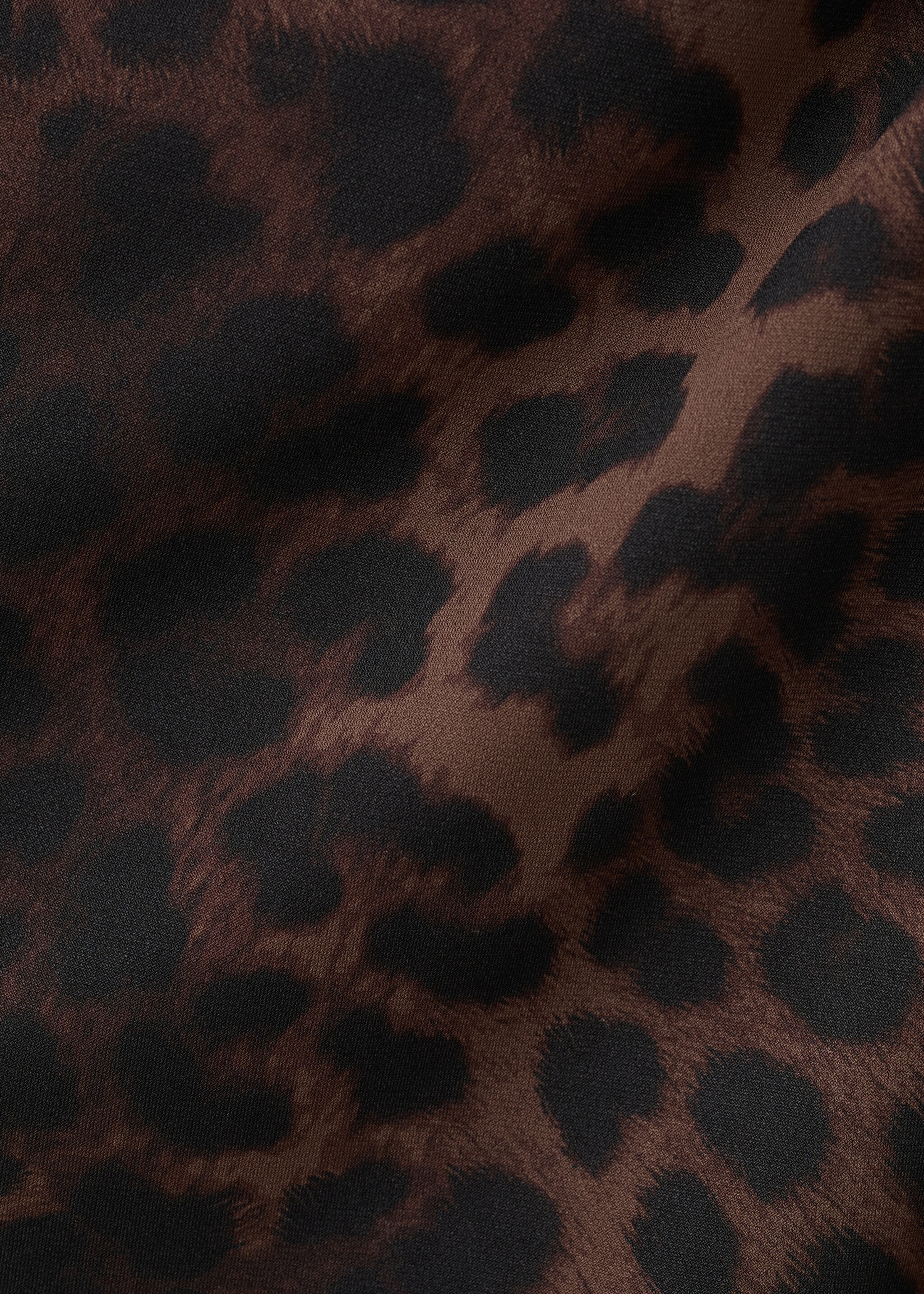 Top leopardo cuello asimétrico - Detalle del artículo 0, Marrón. Ref: 17056003-00.