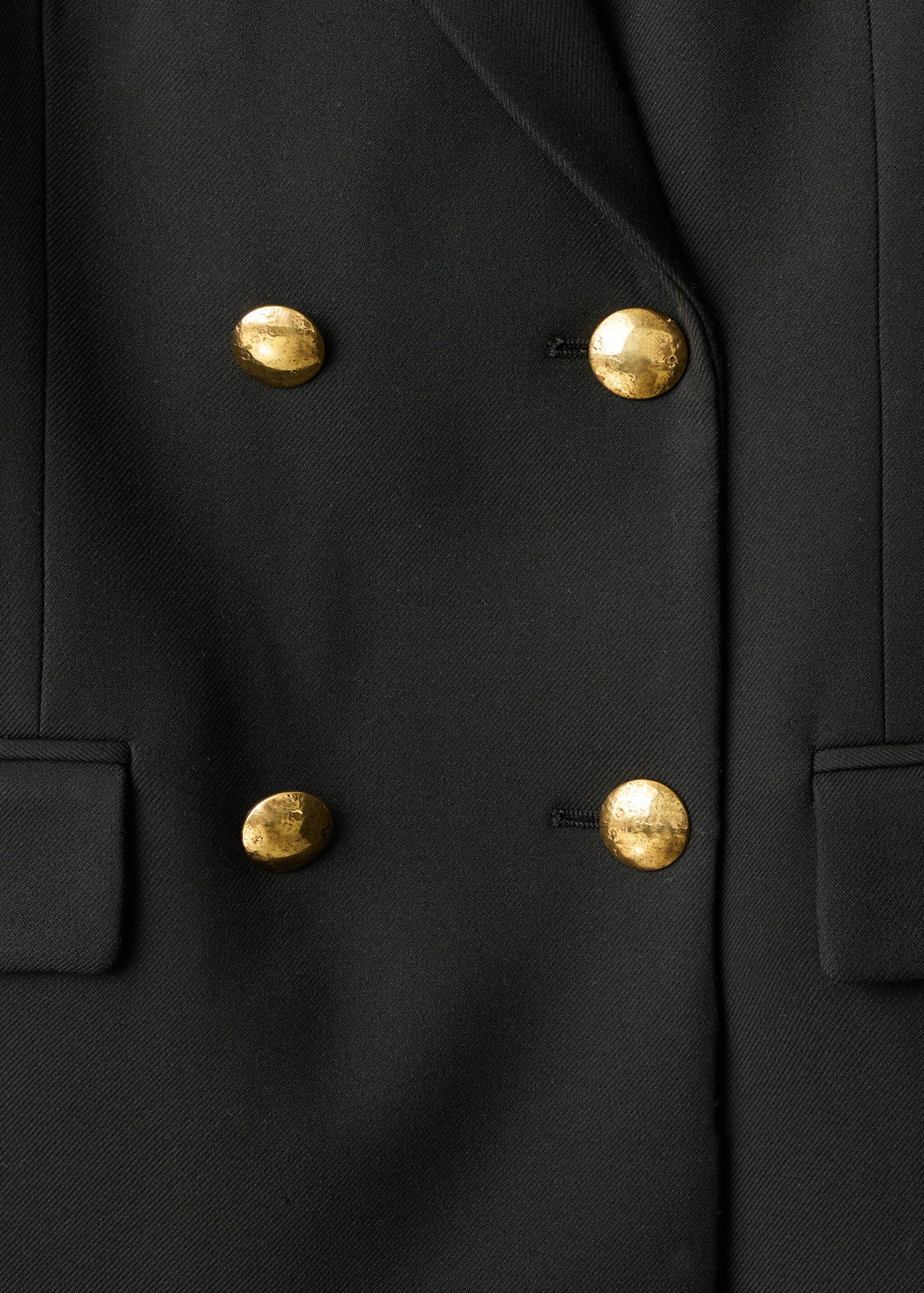Blazer croisé double boutonnage - Détail de l'article 8, Noir. Ref: 17056004-00.