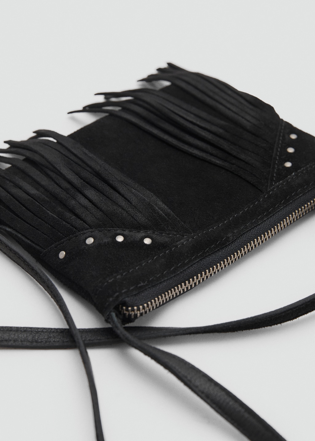 Leather fringes bag