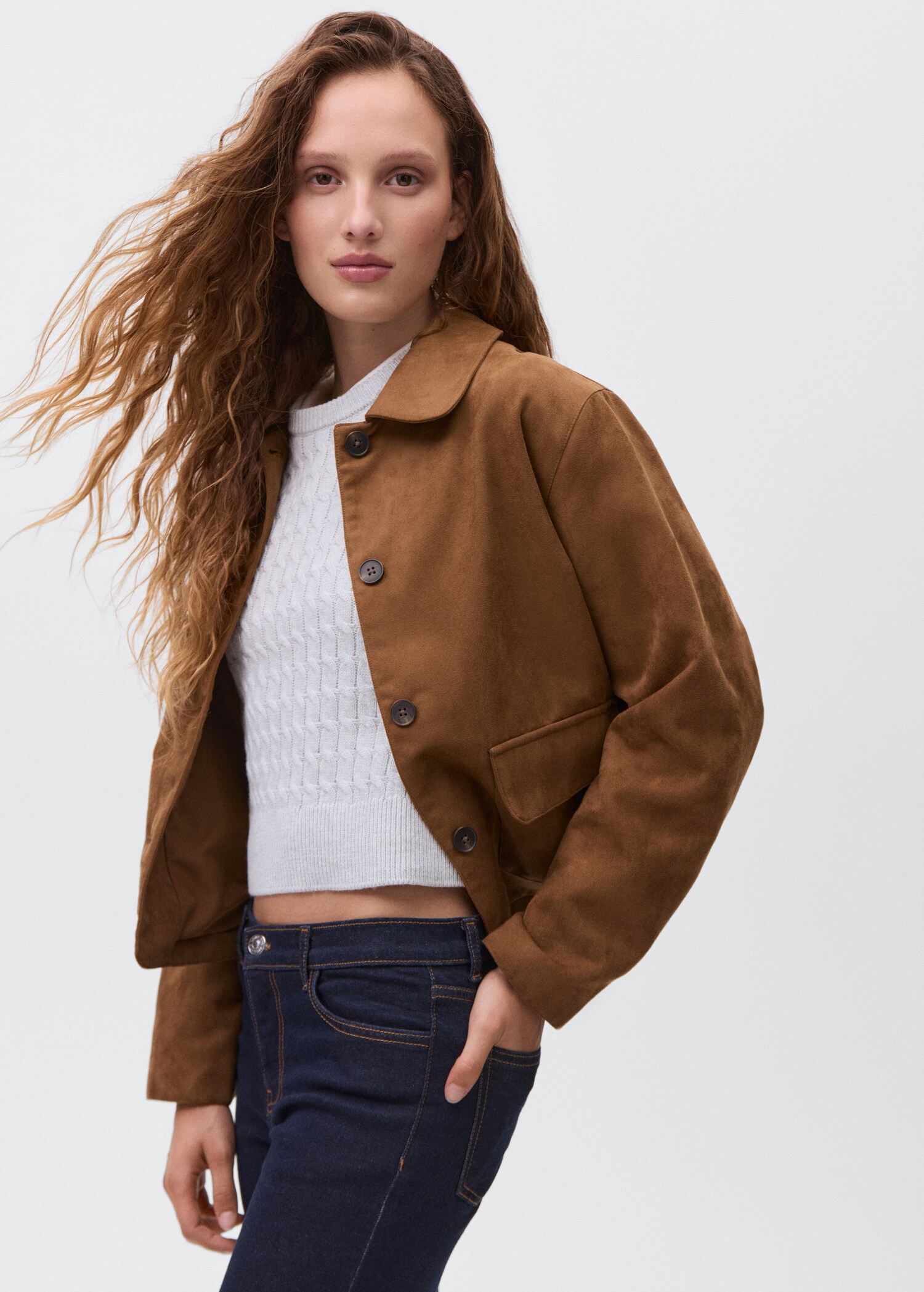 Blouson imitation daim - Plan moyen