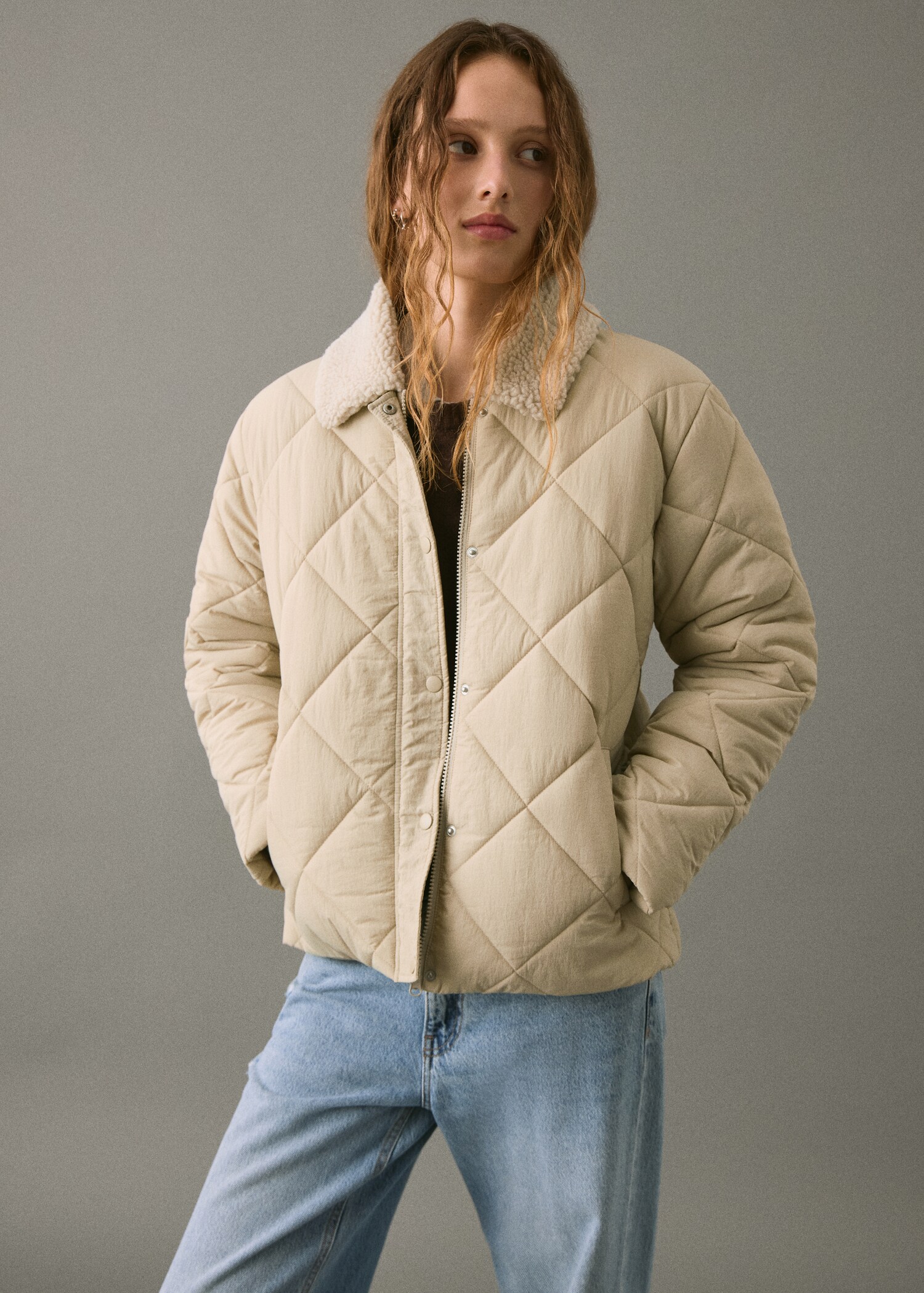 Pocket quilted jacket - Medium plane