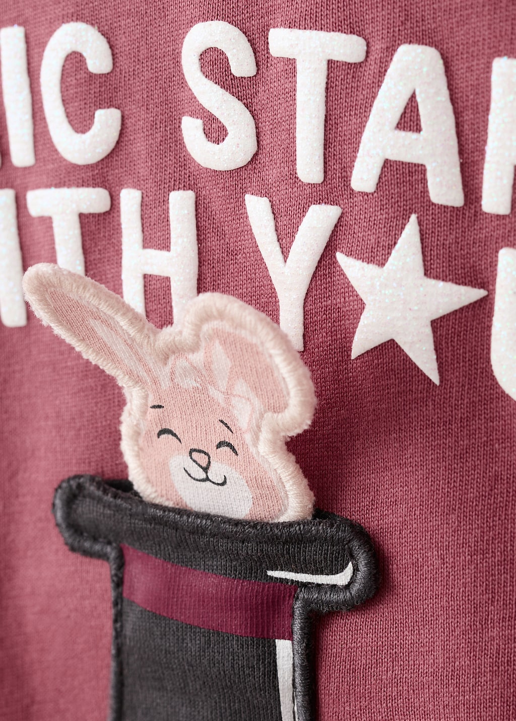 Textured embroidered t-shirt