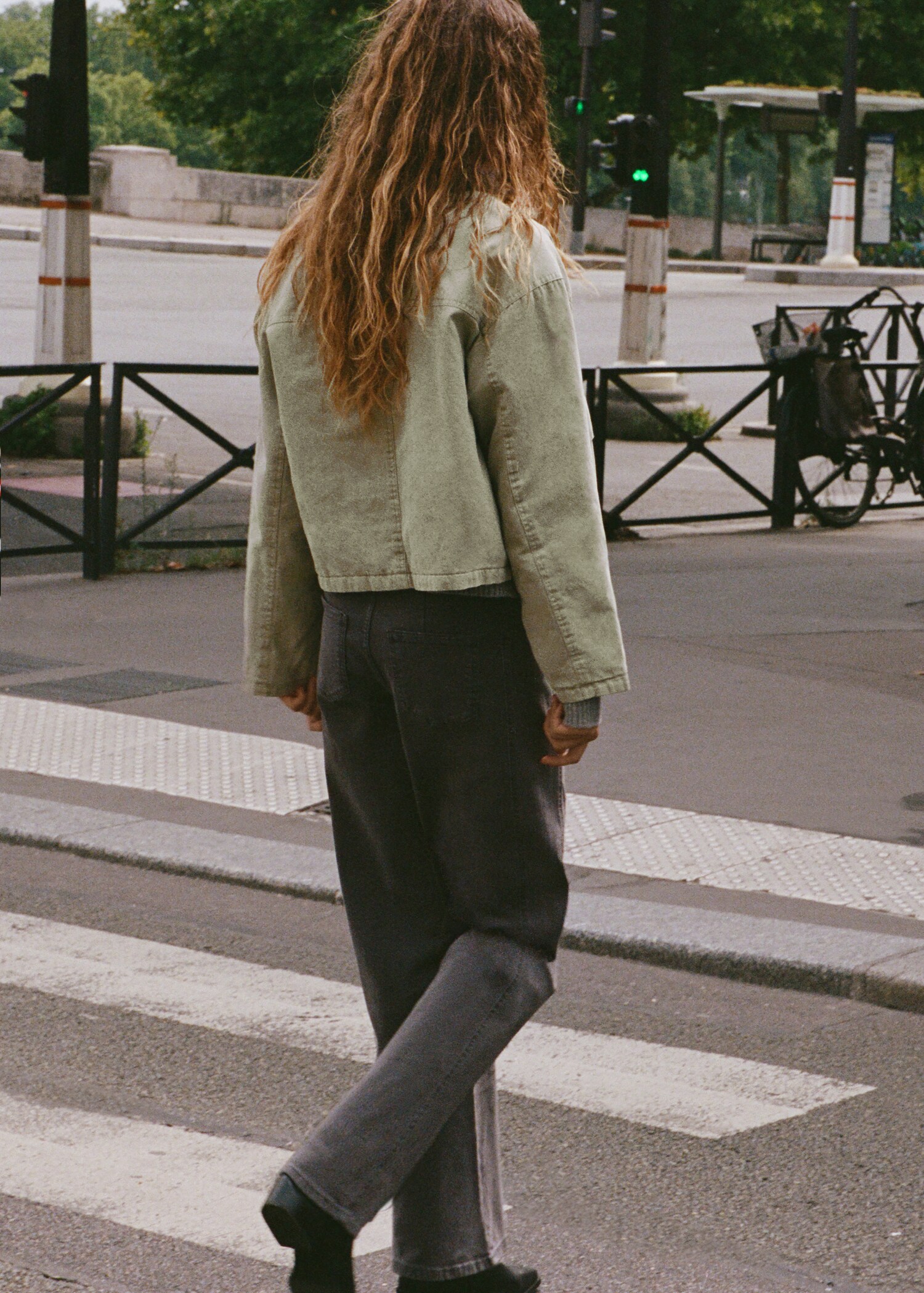 Button-down culotte jeans - Details of the article 5