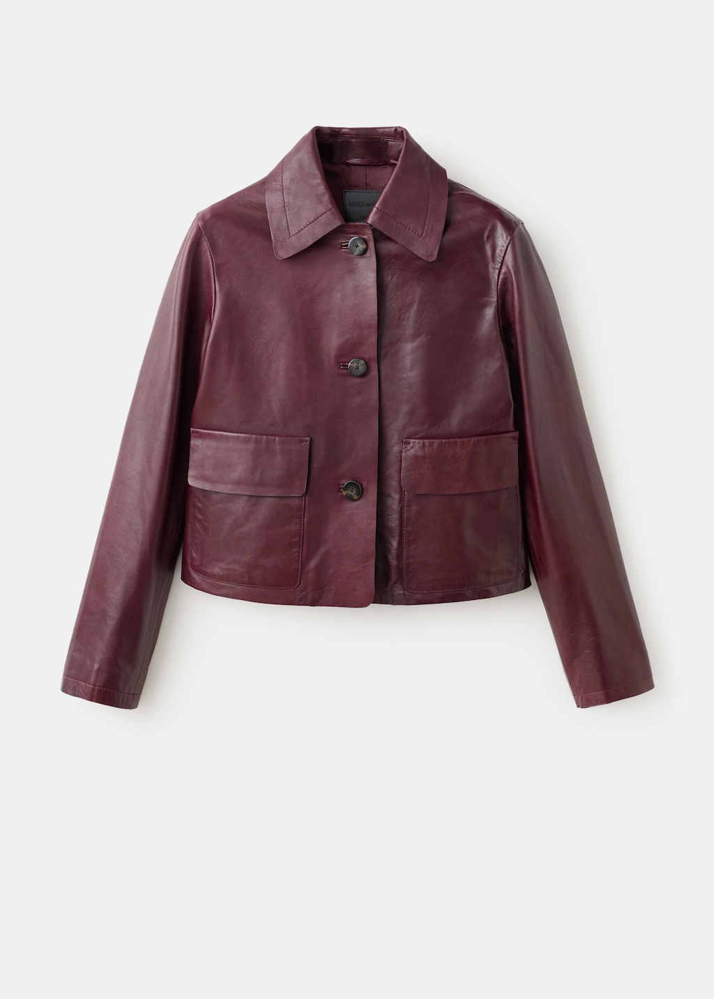 100% leather jacket with buttons