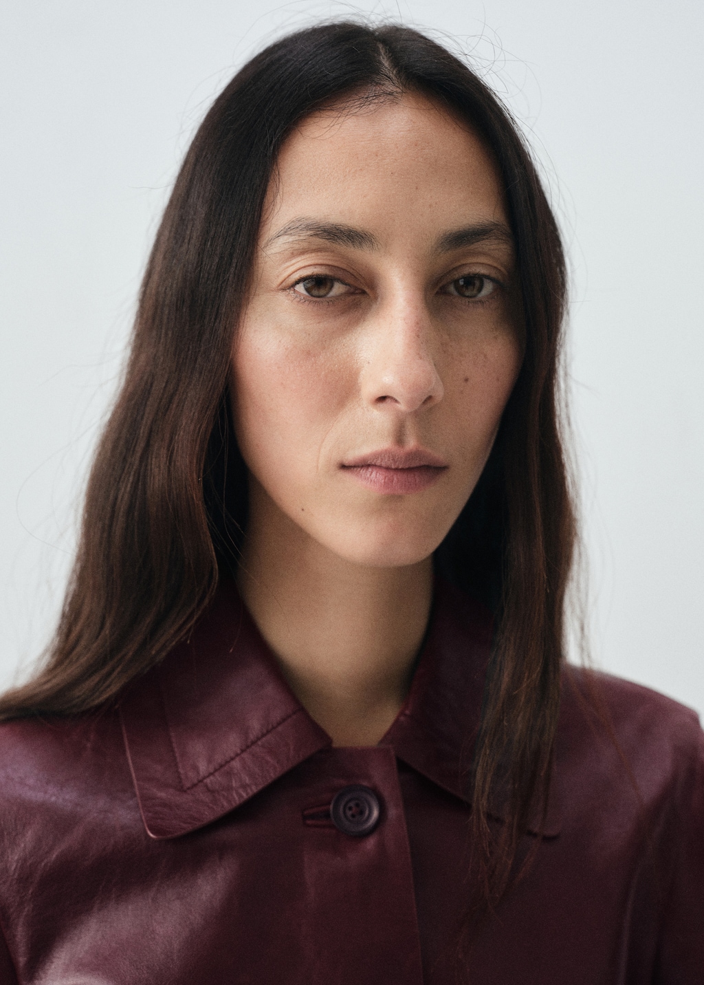 100% leather jacket with buttons