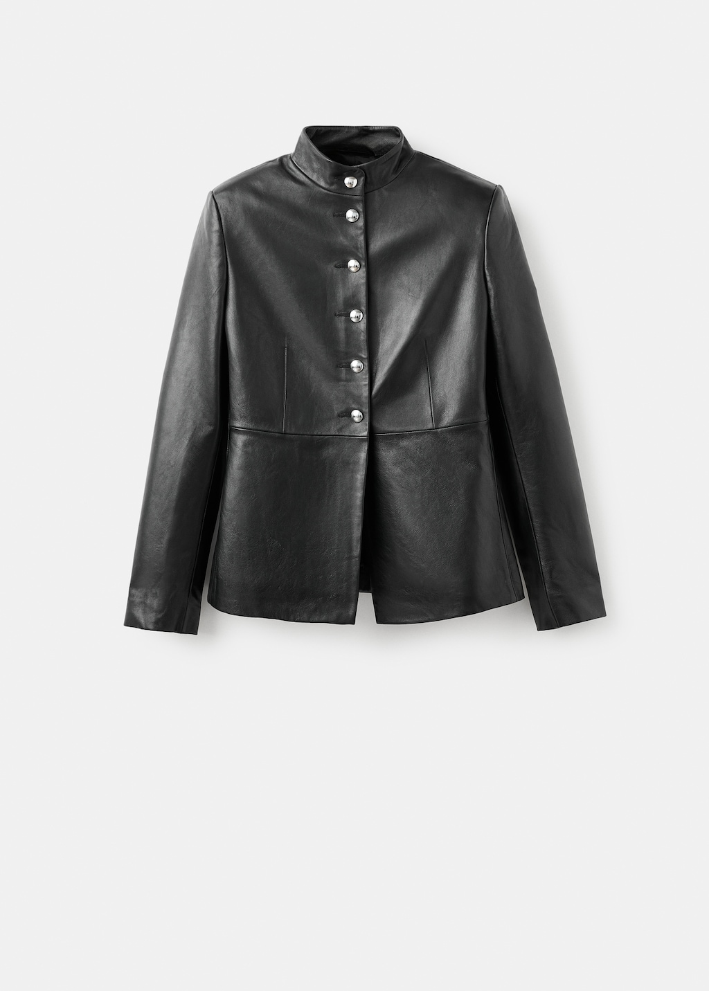 100% leather jacket with buttons