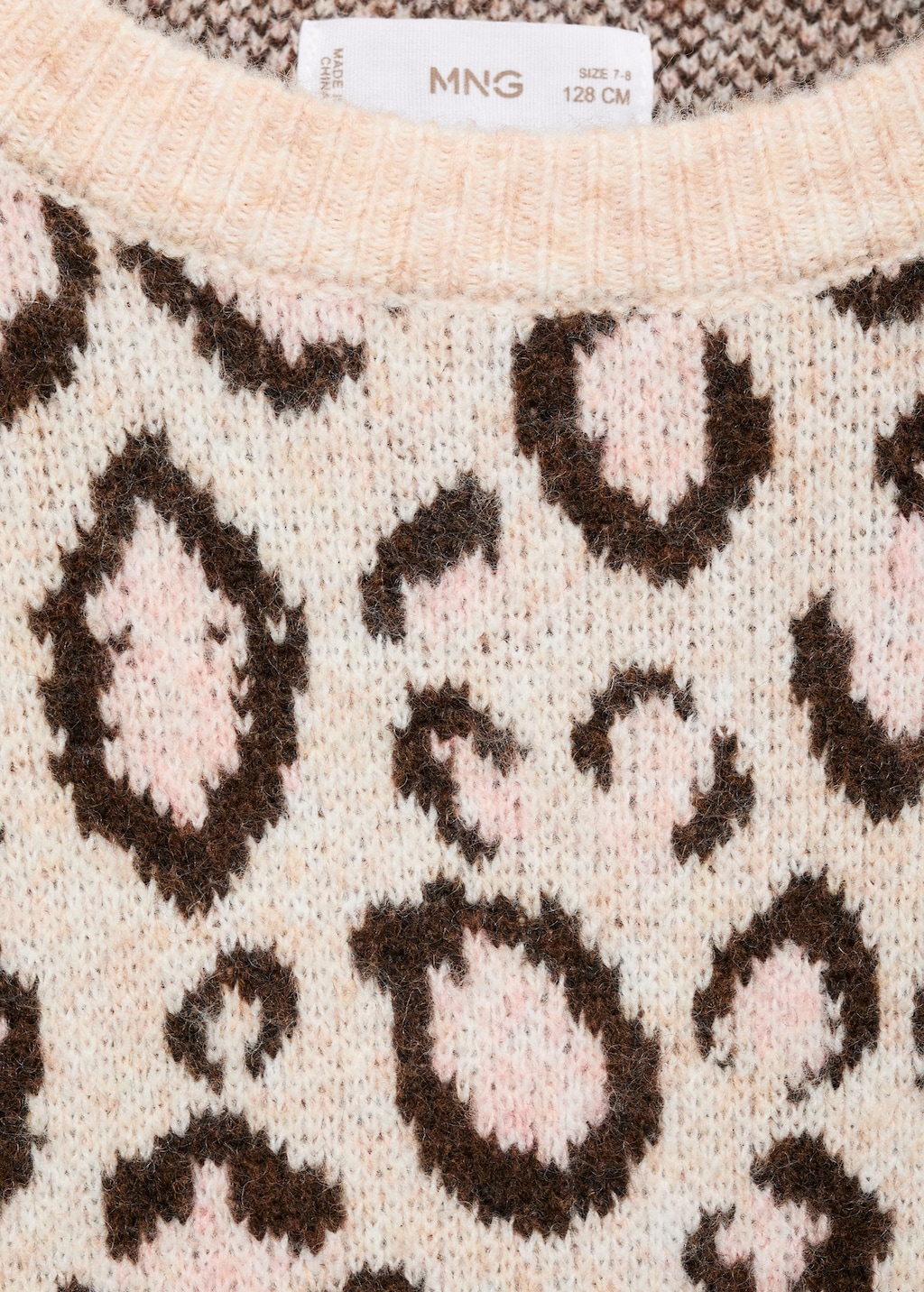 Leopard-print knitted sweater