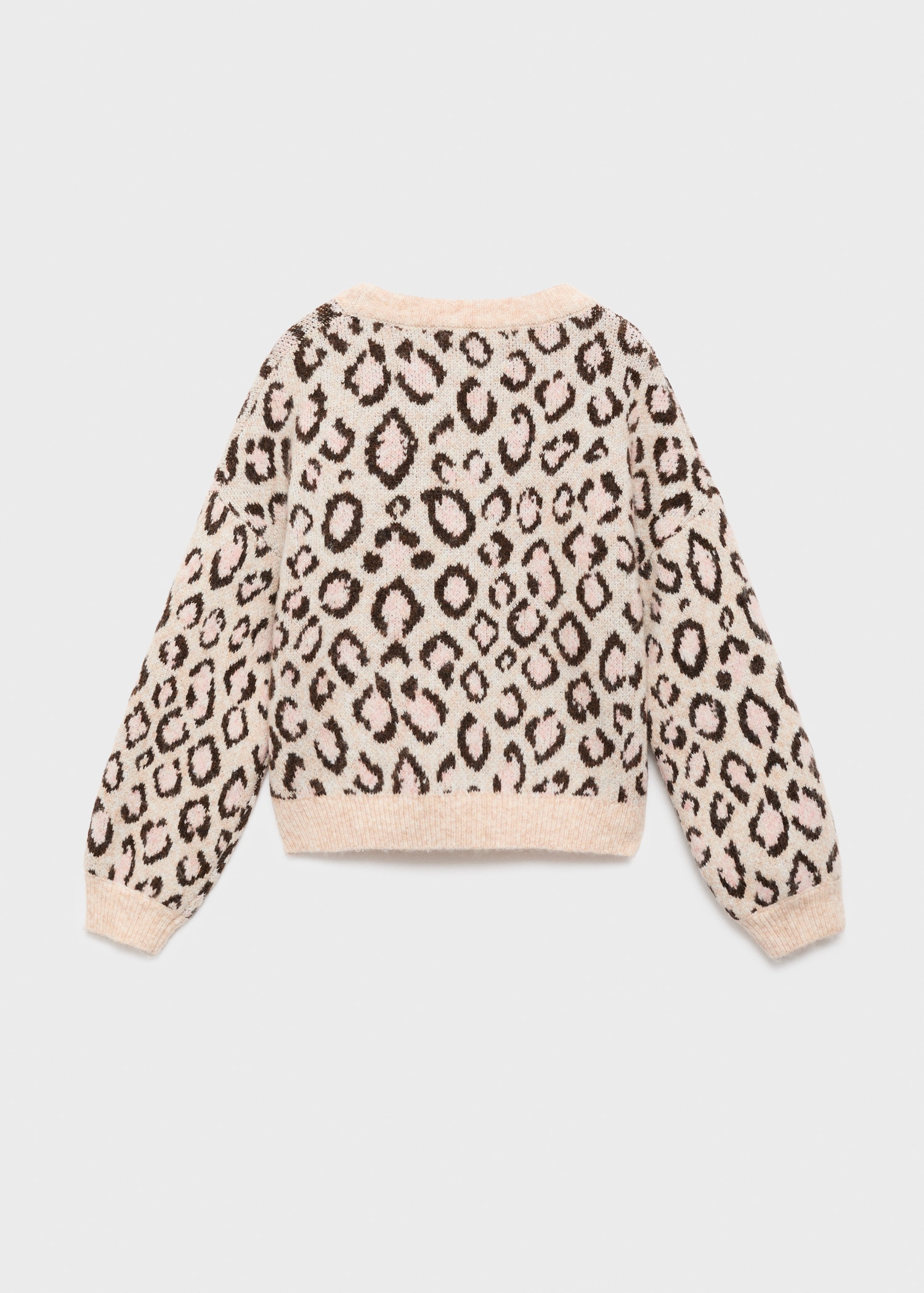 Leopard-print knitted sweater Kids MANGO Canada - Main Image