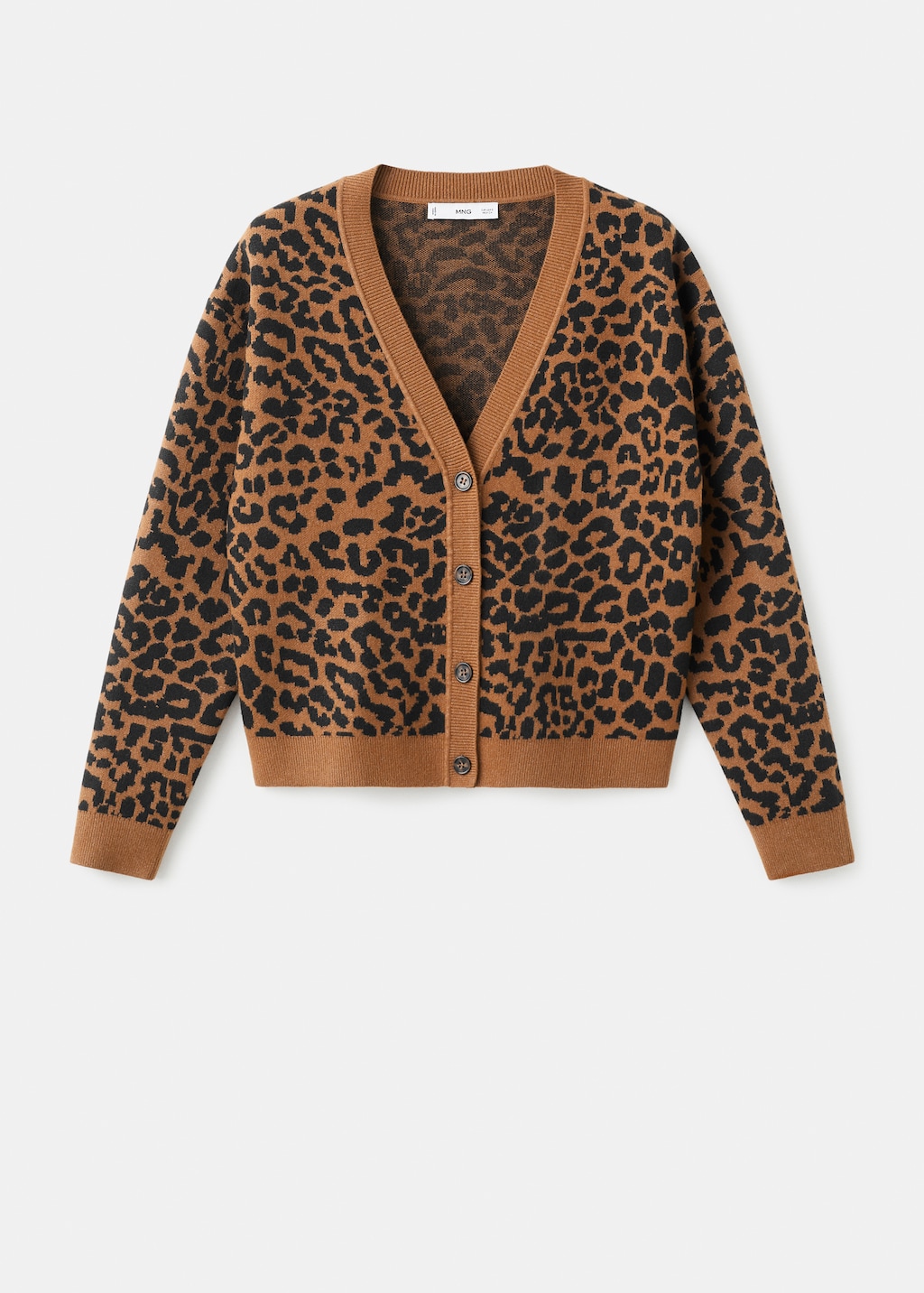 Leopard knit cardigan