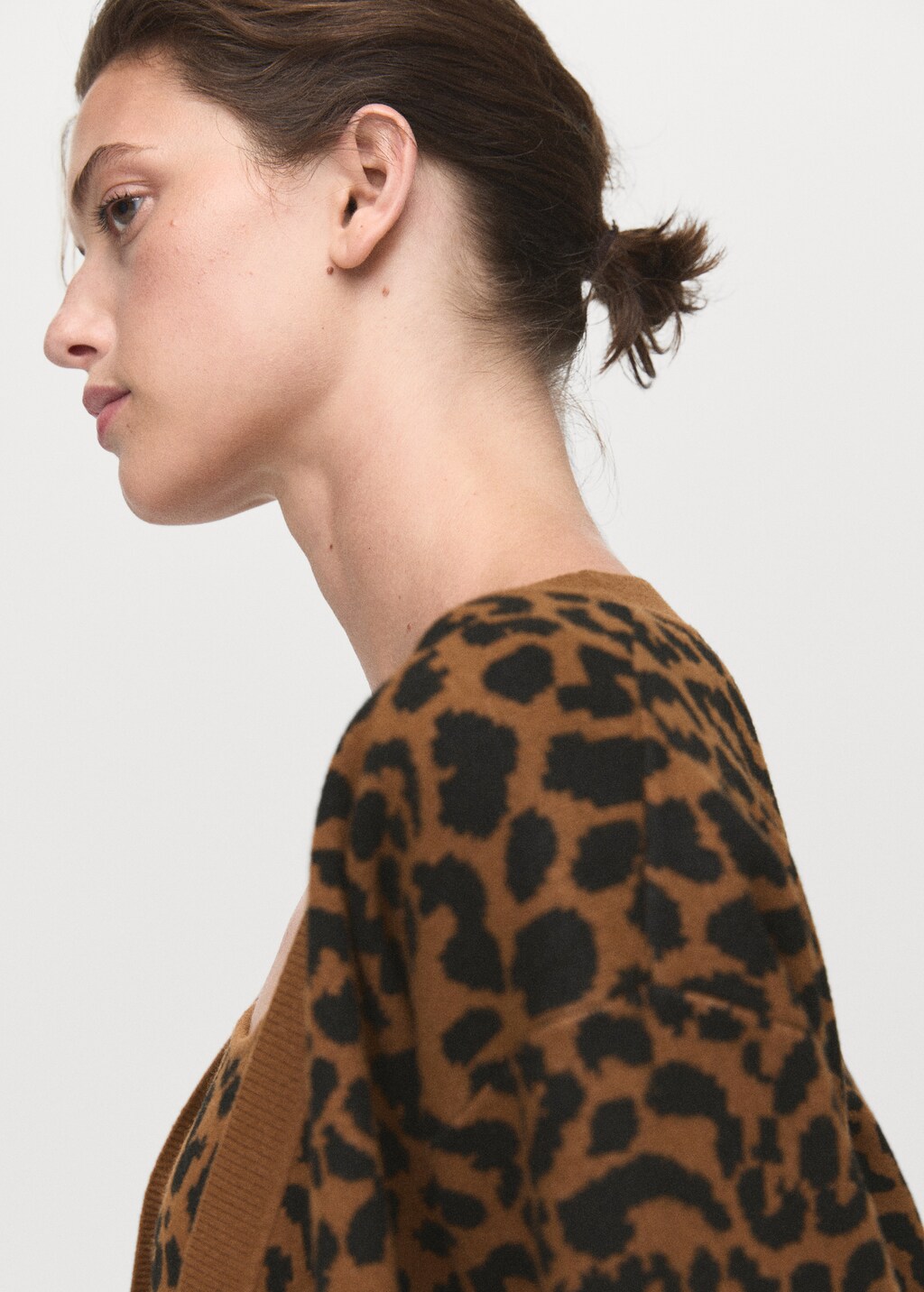 Mango Leopard knit cardigan