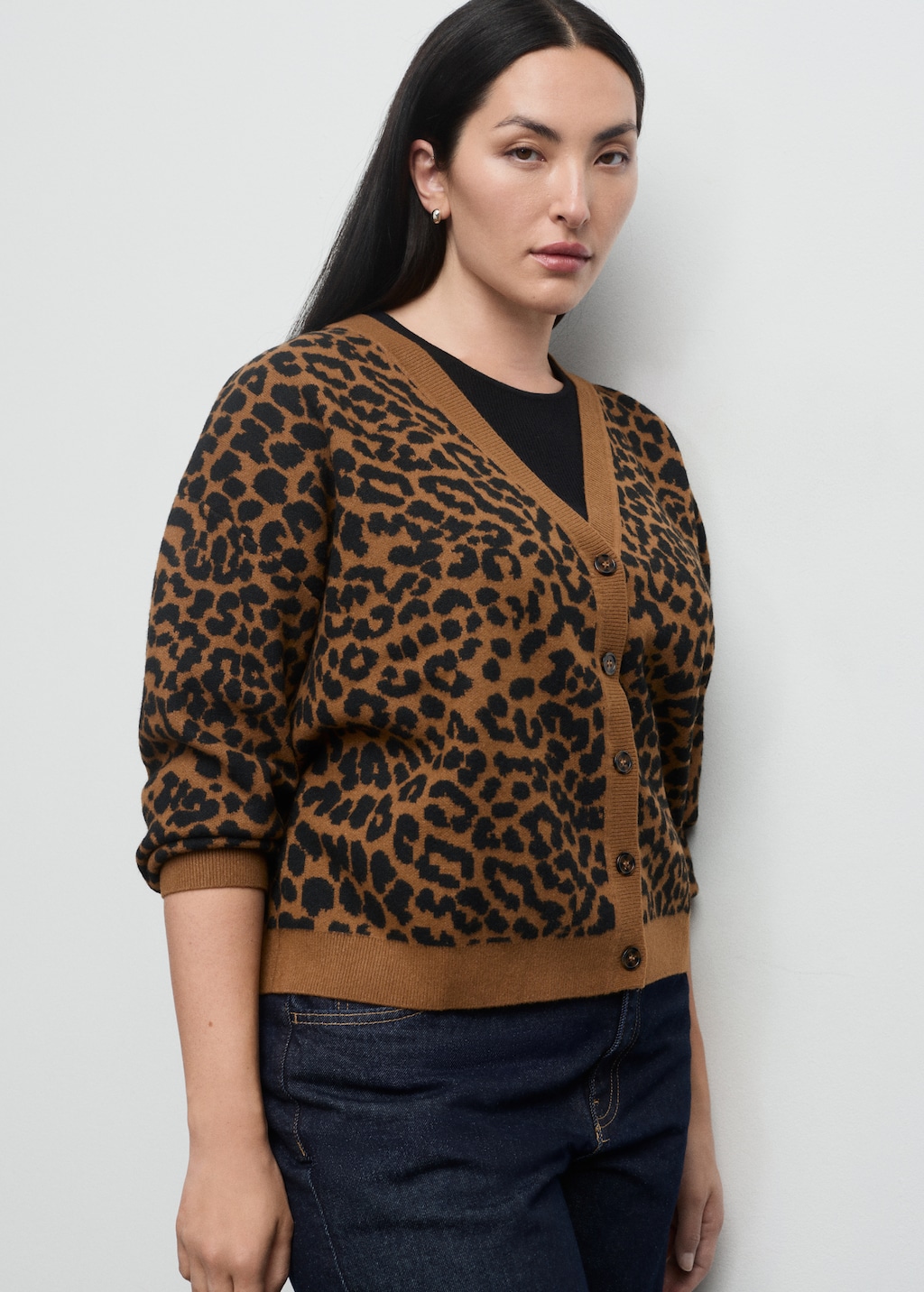 Mango Leopard knit cardigan