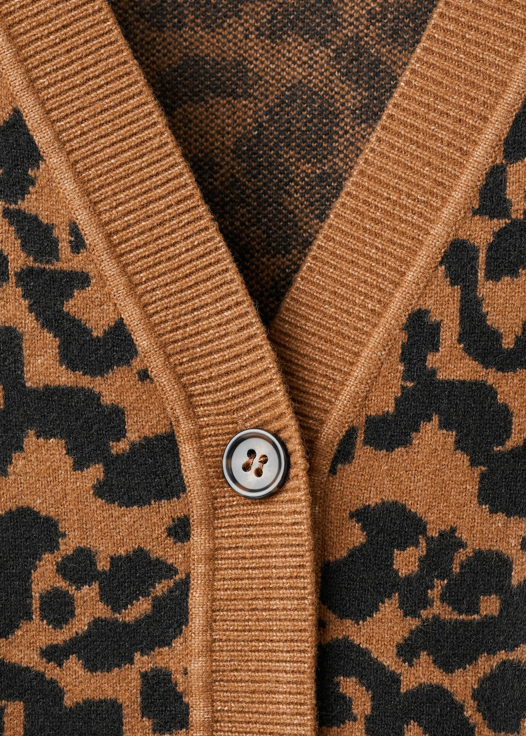 Leopard knit cardigan