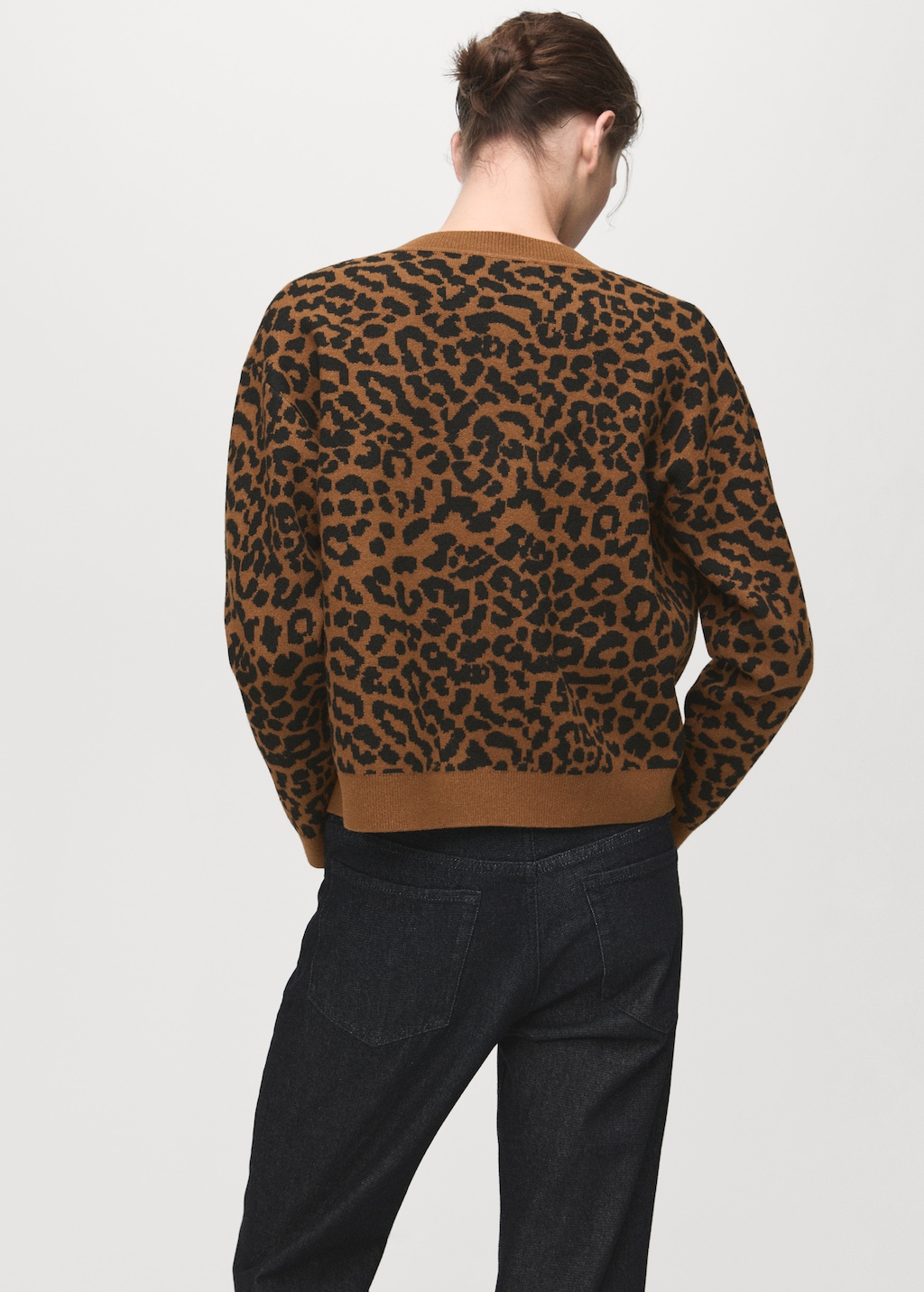 Mango Leopard knit cardigan