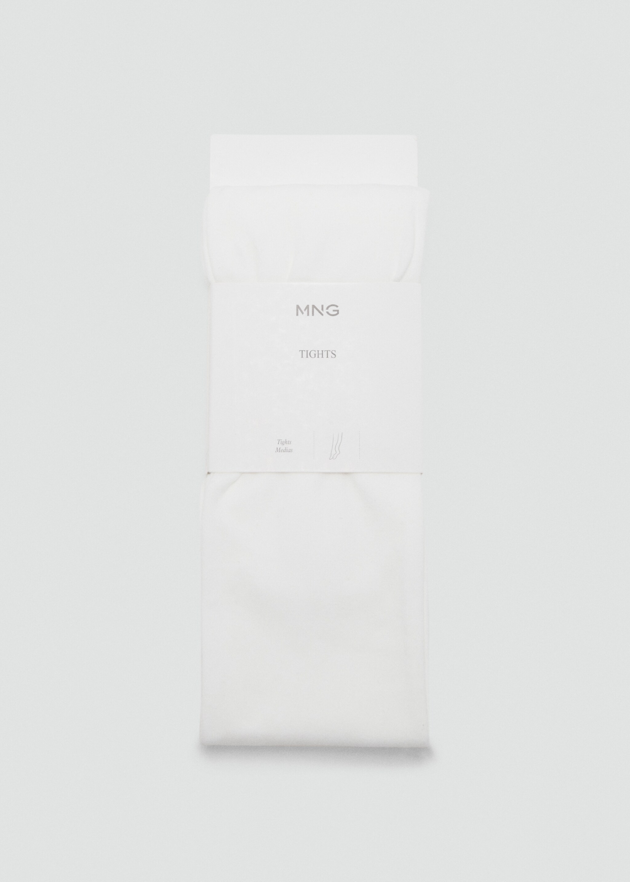 Basic colour tights - Details of the article 2, White. Ref: 17056349-00.