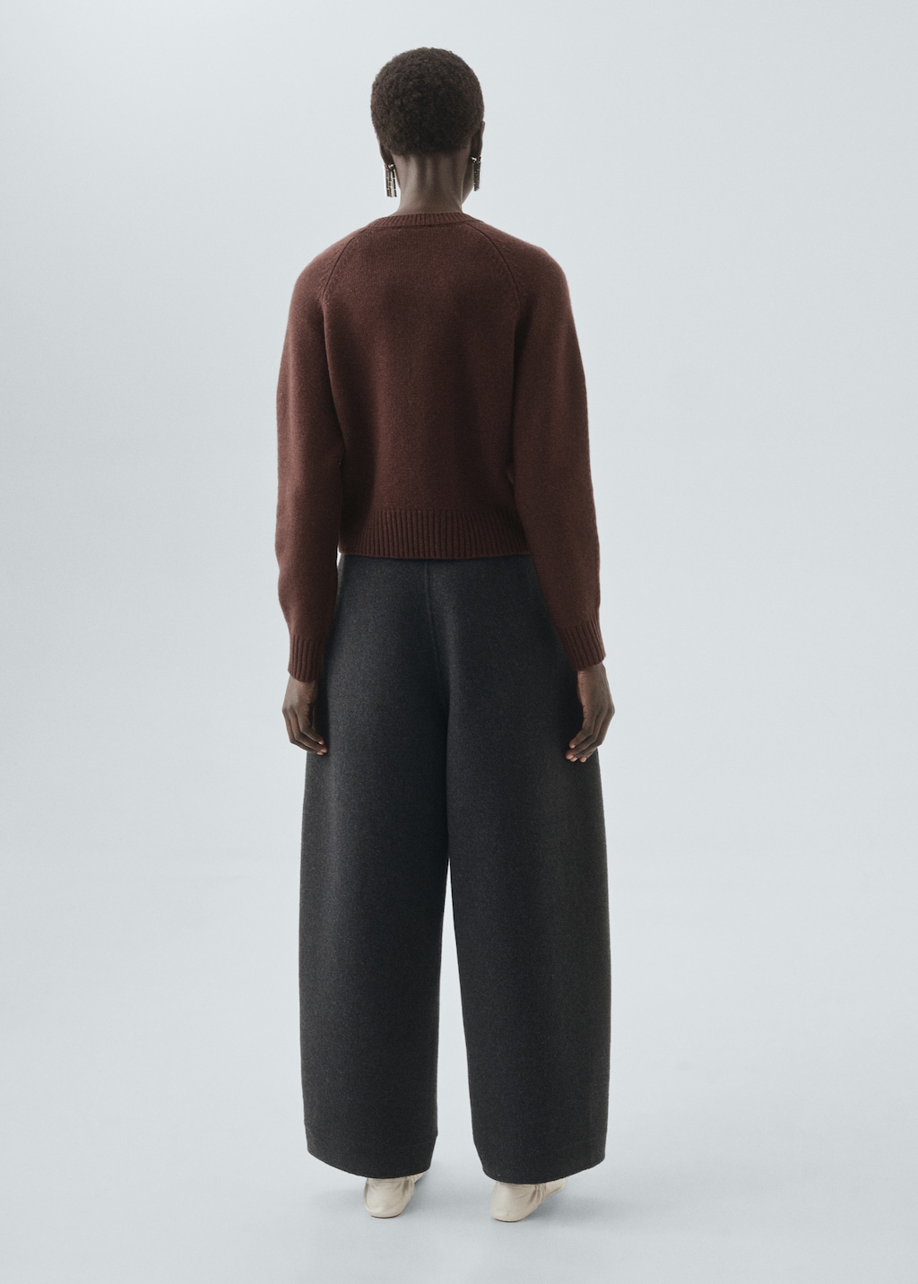 Chunky knit wool-blend cardigan