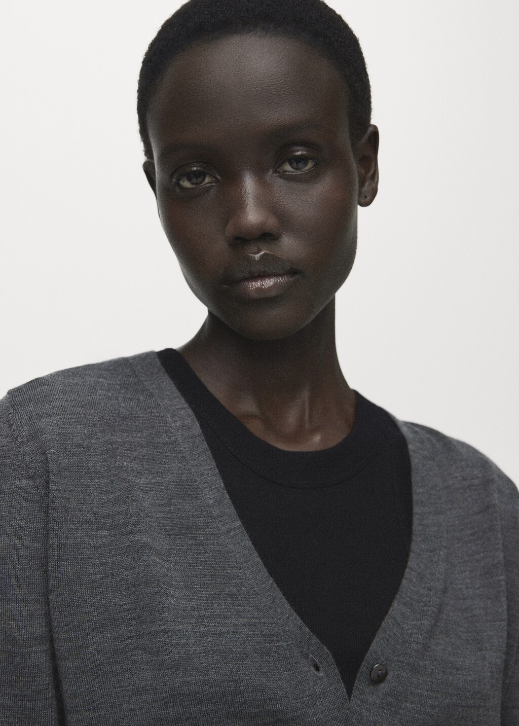 Mango 100% merino wool cardigan thumbnail