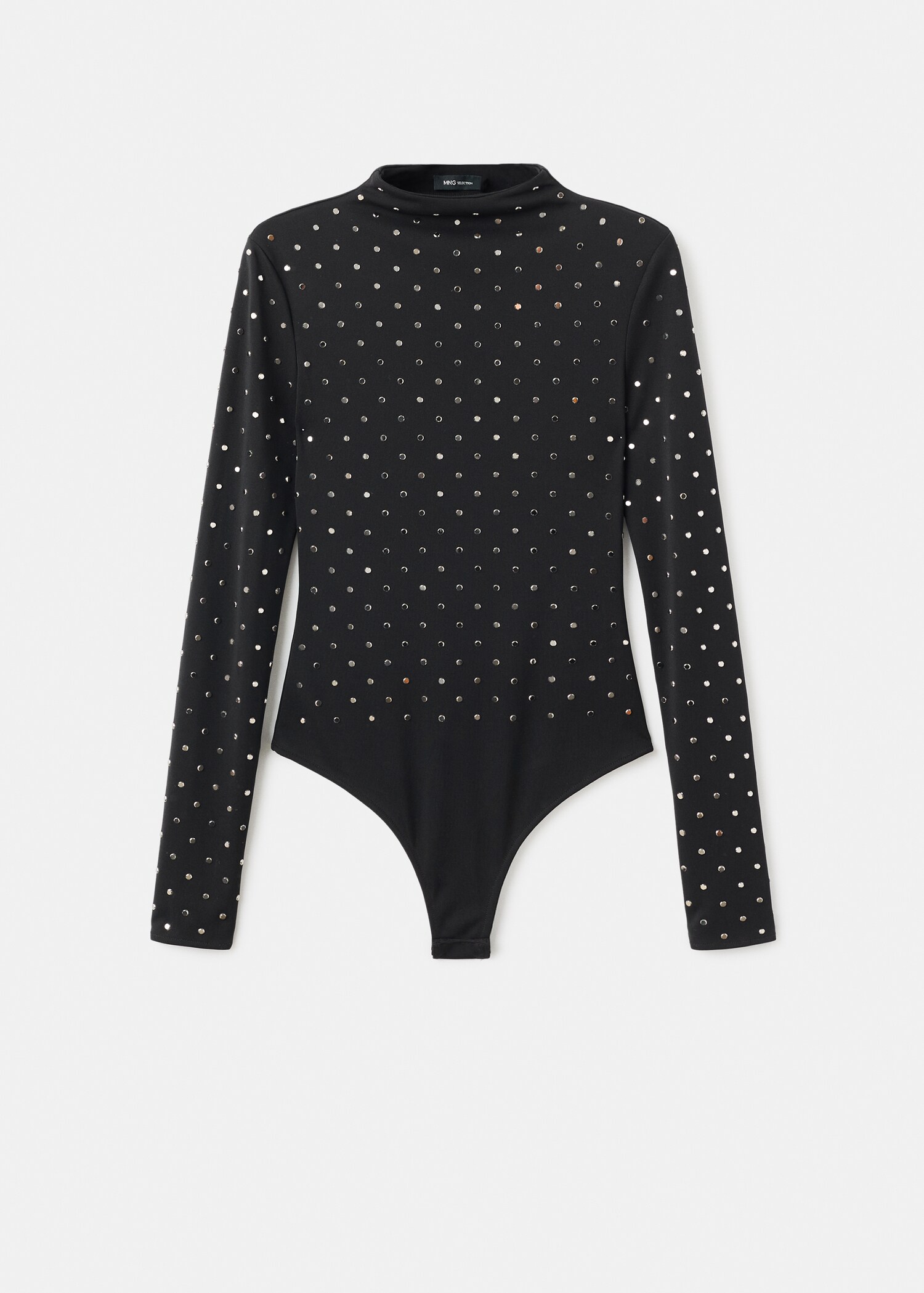 Long-sleeved crystal bodysuit - Article without model