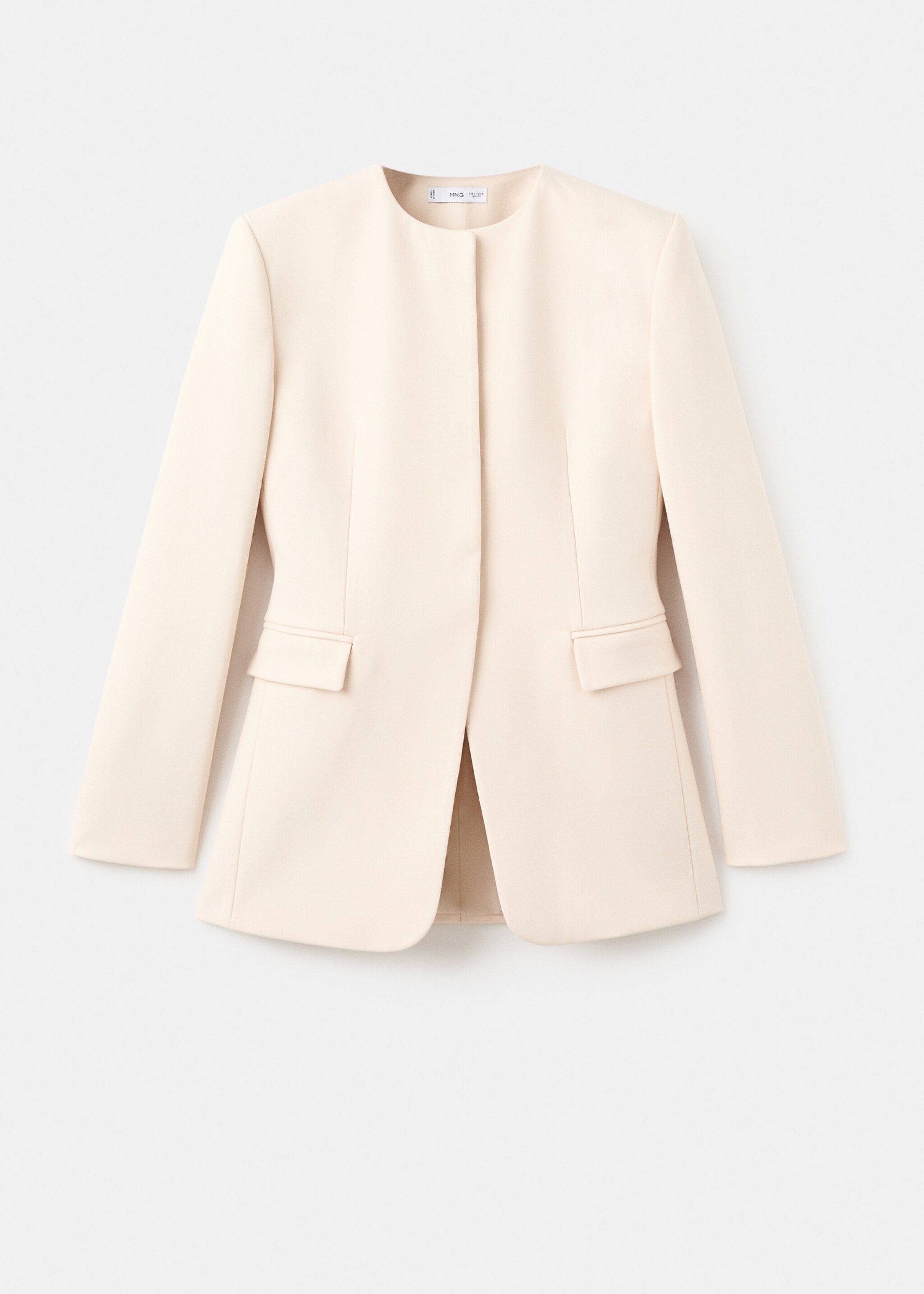 Tailored suit jacket - Article without model, Ecru. Ref: 17056360-00.