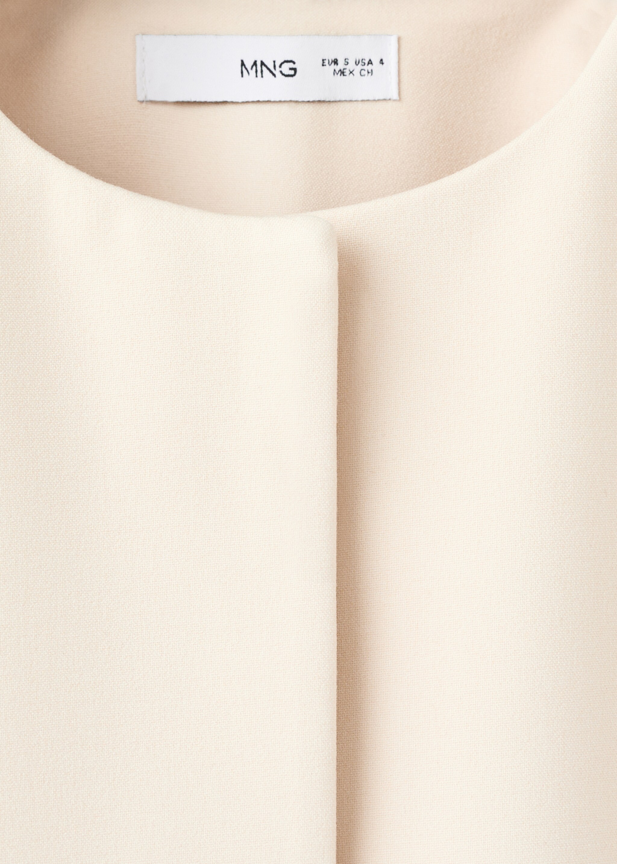 Tailored suit jacket - Details of the article 0, Ecru. Ref: 17056360-00.