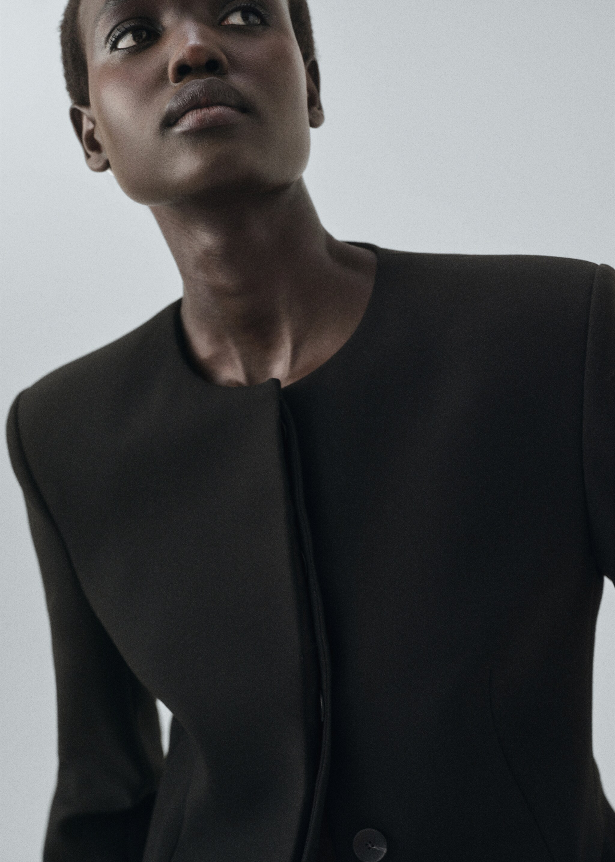Tailored suit jacket - Details of the article 6, Black. Ref: 17056360-00.