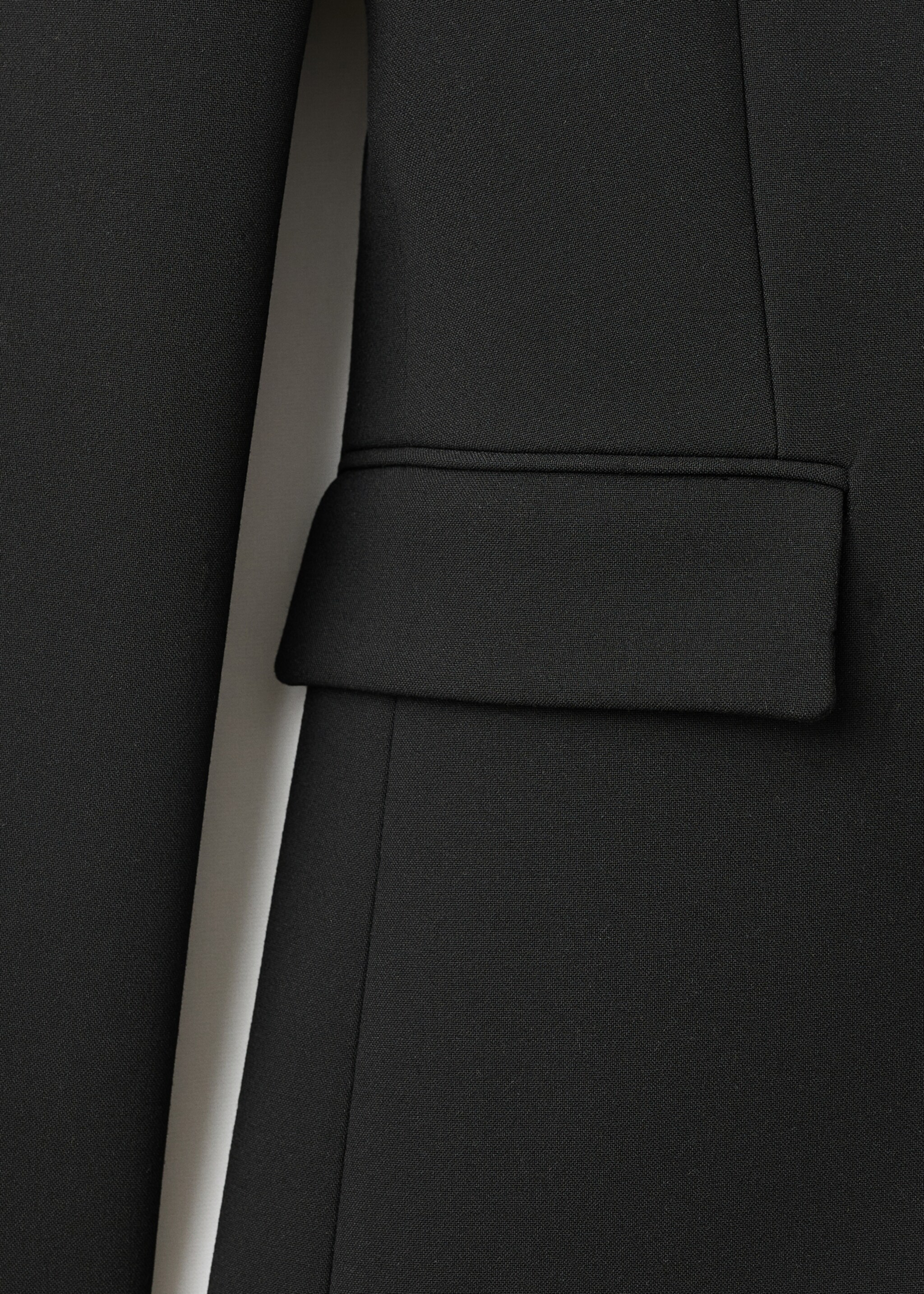 Tailored suit jacket - Details of the article 8, Black. Ref: 17056360-00.