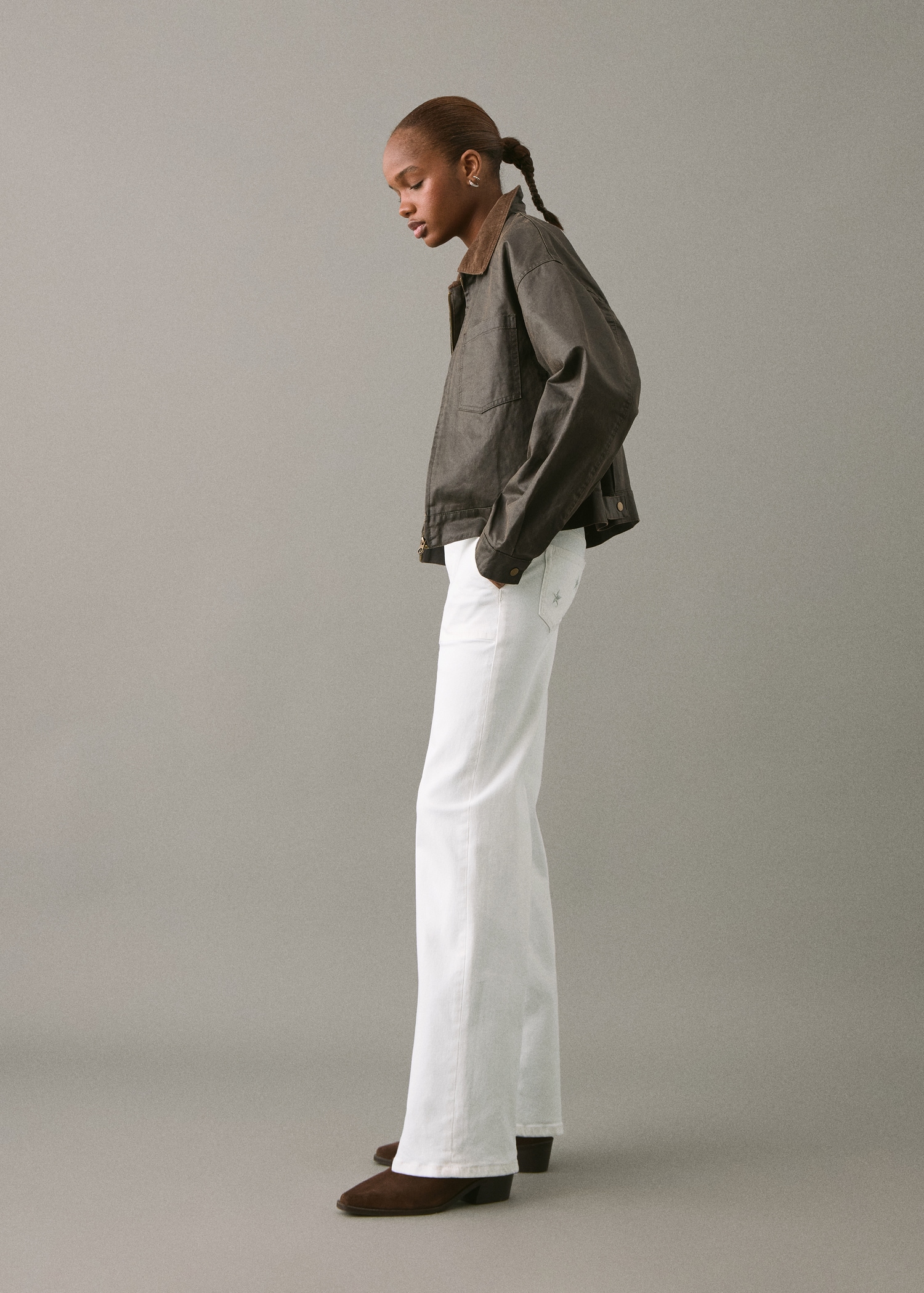 Leather-effect biker jacket Teen MANGO Mali