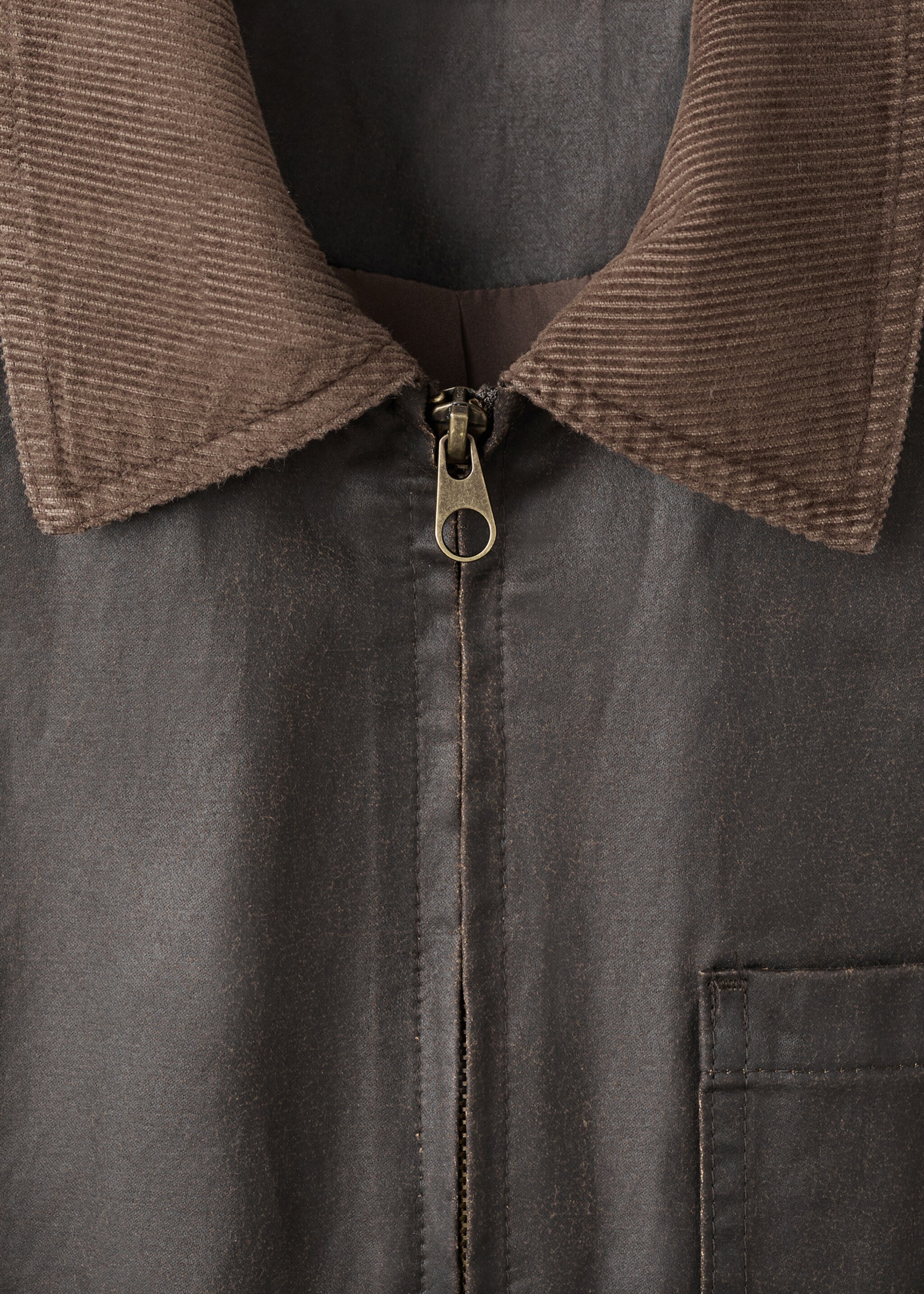 Leather-effect biker jacket - Details of the article 8, Brown. Ref: 17056720-00.