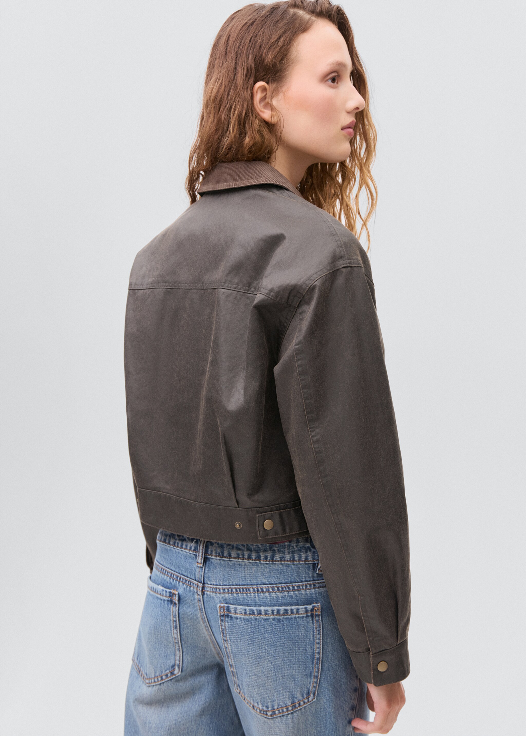 Leather-effect biker jacket - Reverse of the article, Brown. Ref: 17056720-00.