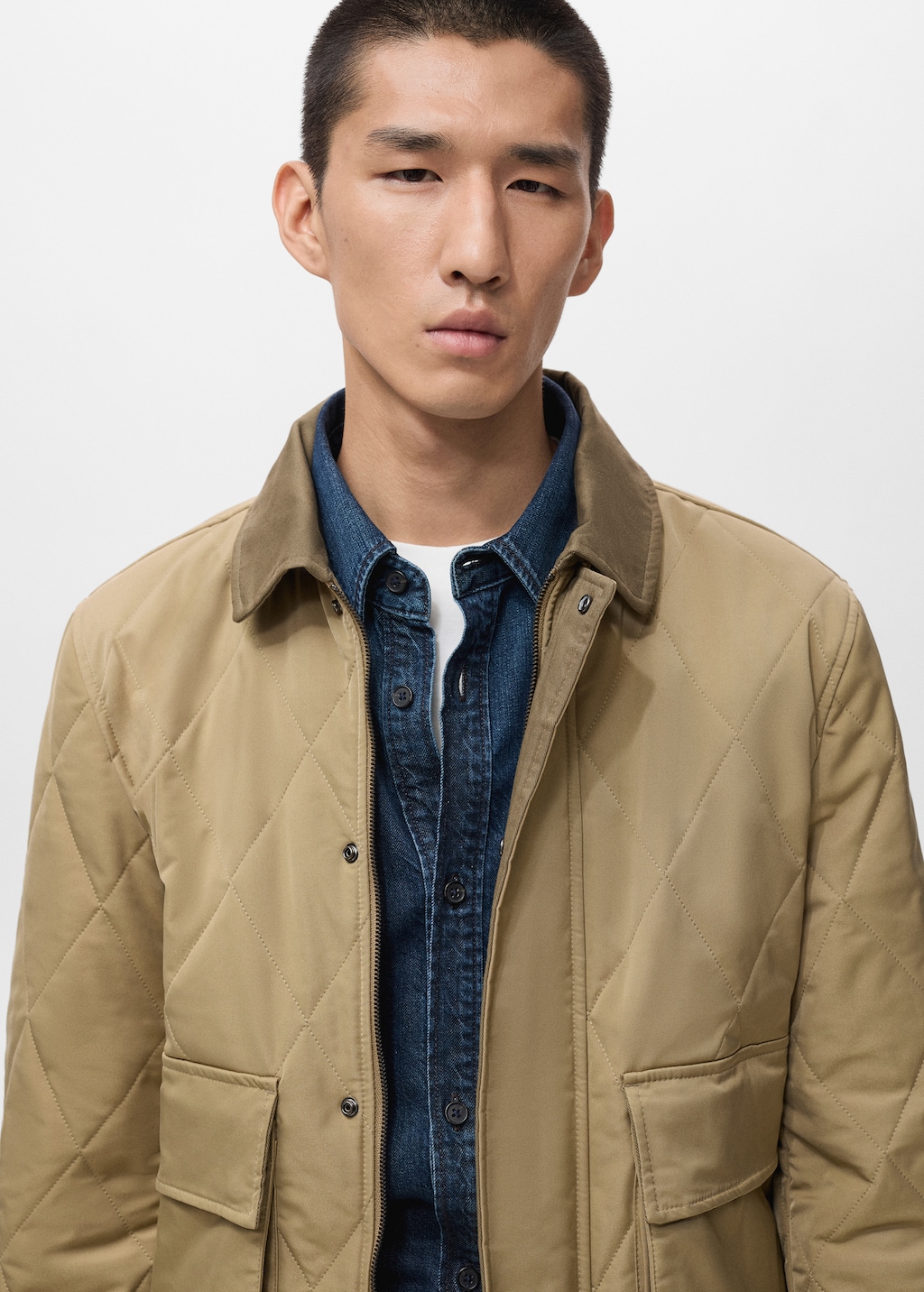 Quilted water repellent jacket