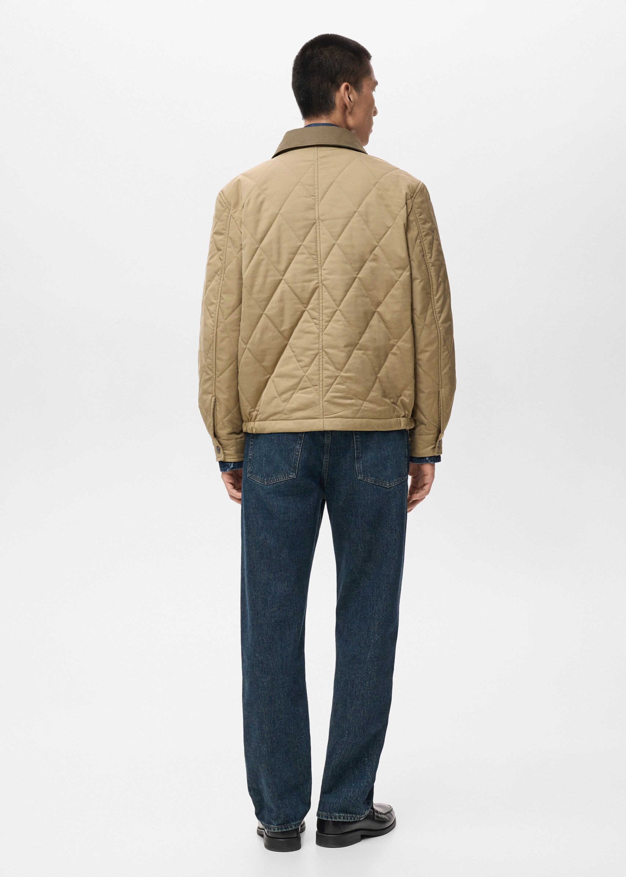 Wasserabweisende Steppjacke - Rückseite des Artikels, Beige. Ref: 17056721-00.