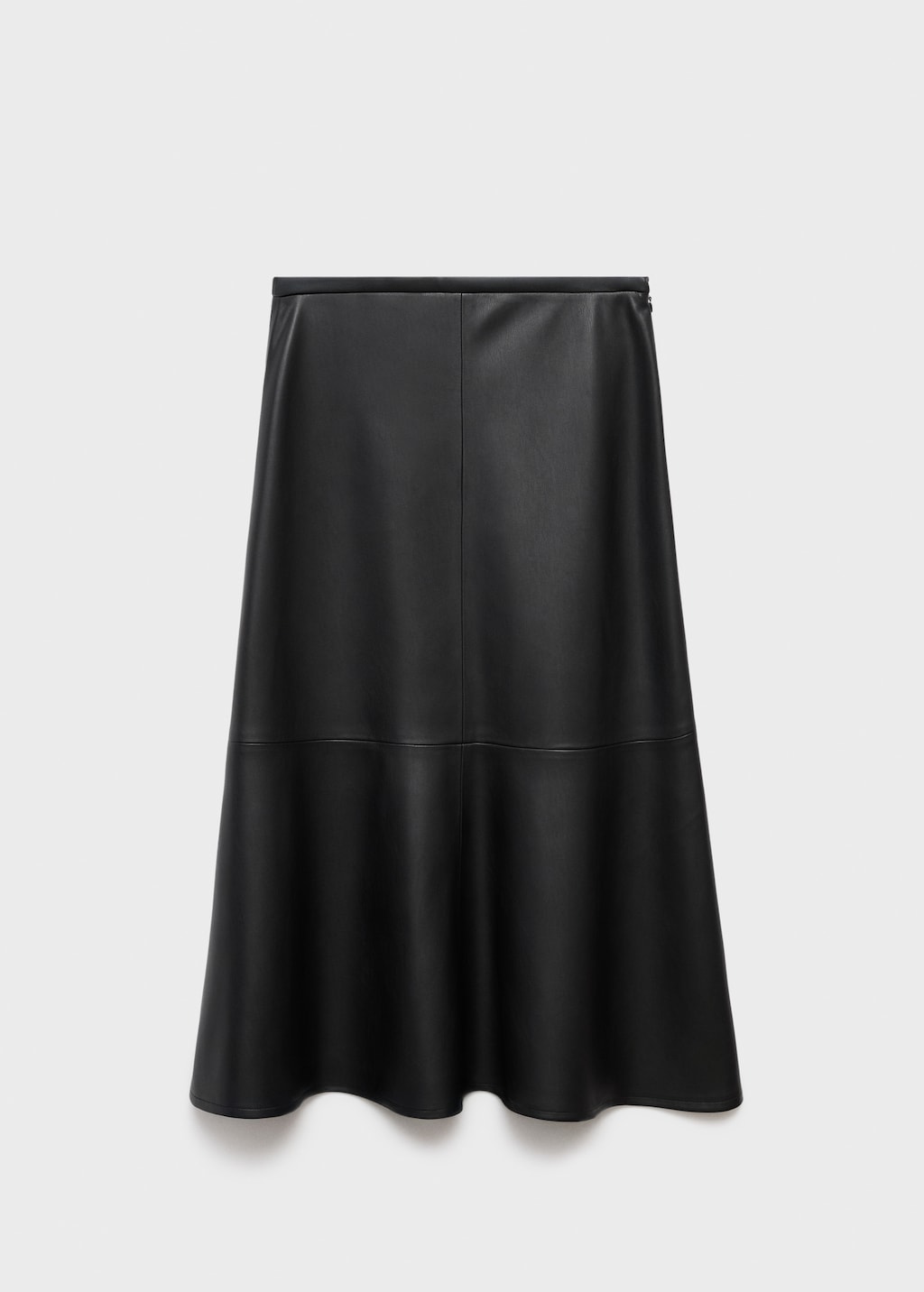 Faux-leather midi-skirt