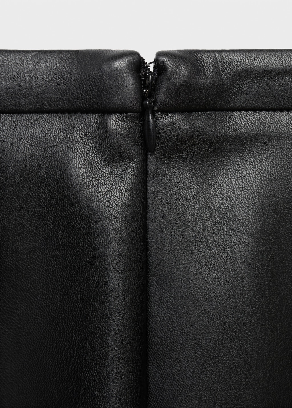 Faux-leather midi-skirt