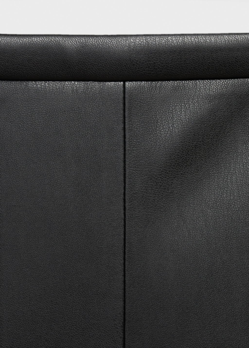 Faux-leather midi-skirt