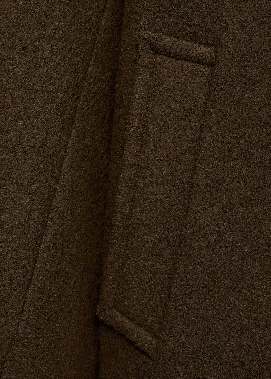 Oversized wool coat with maxi lapels