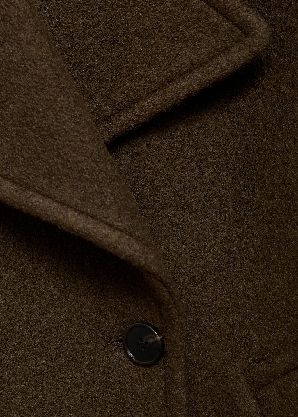 Oversized wool coat with maxi lapels