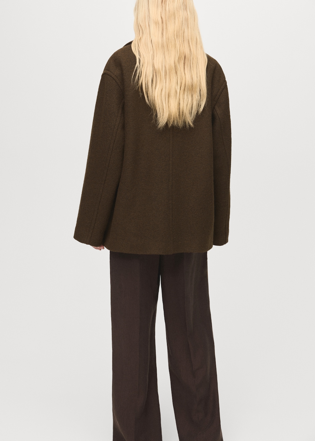 Mango Oversized wool coat with maxi lapels