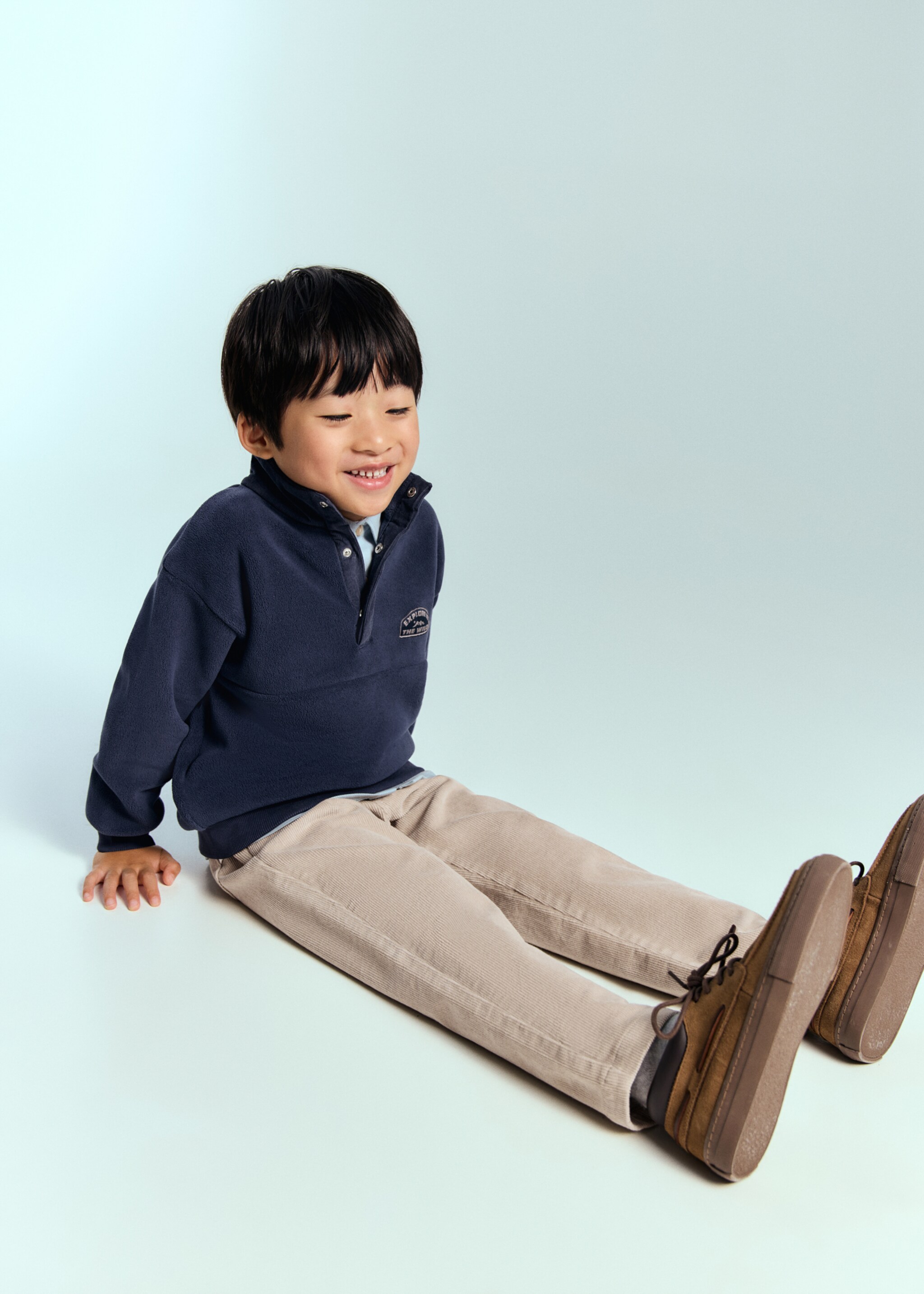 Cotton corduroy trousers - Medium plane, Sand. Ref: 17056726-00.