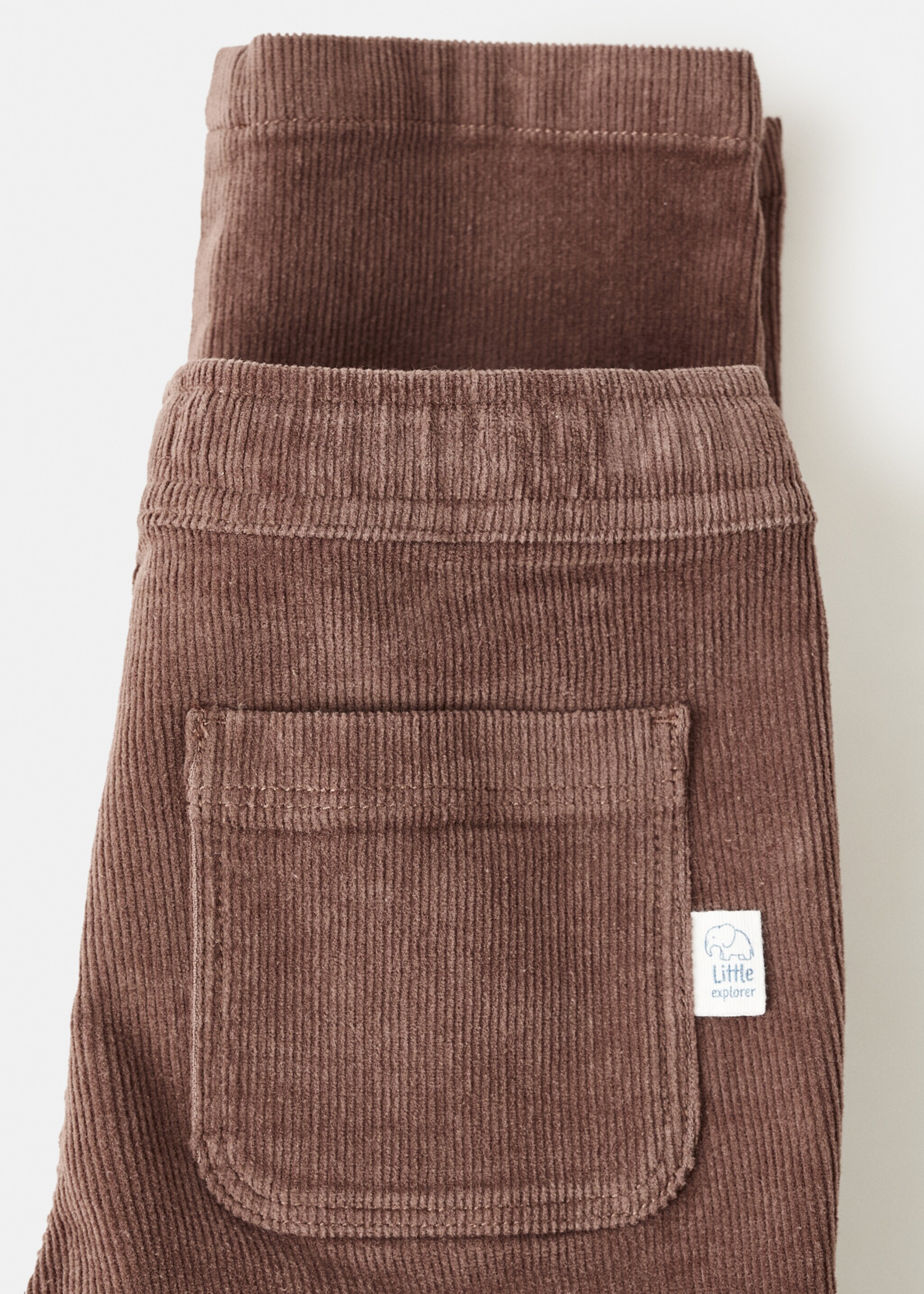 Cotton corduroy trousers - Details of the article 8, Brown. Ref: 17056726-00.