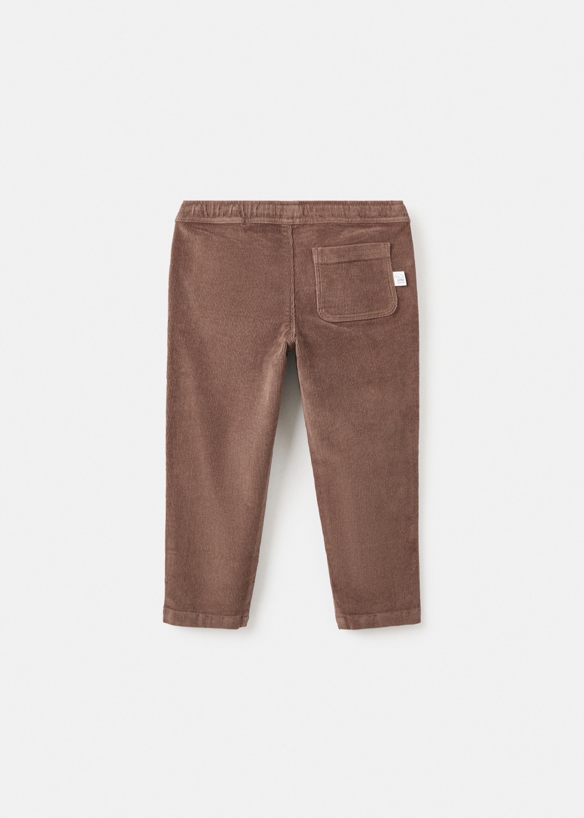 Cotton corduroy trousers - Reverse of the article, Brown. Ref: 17056726-00.